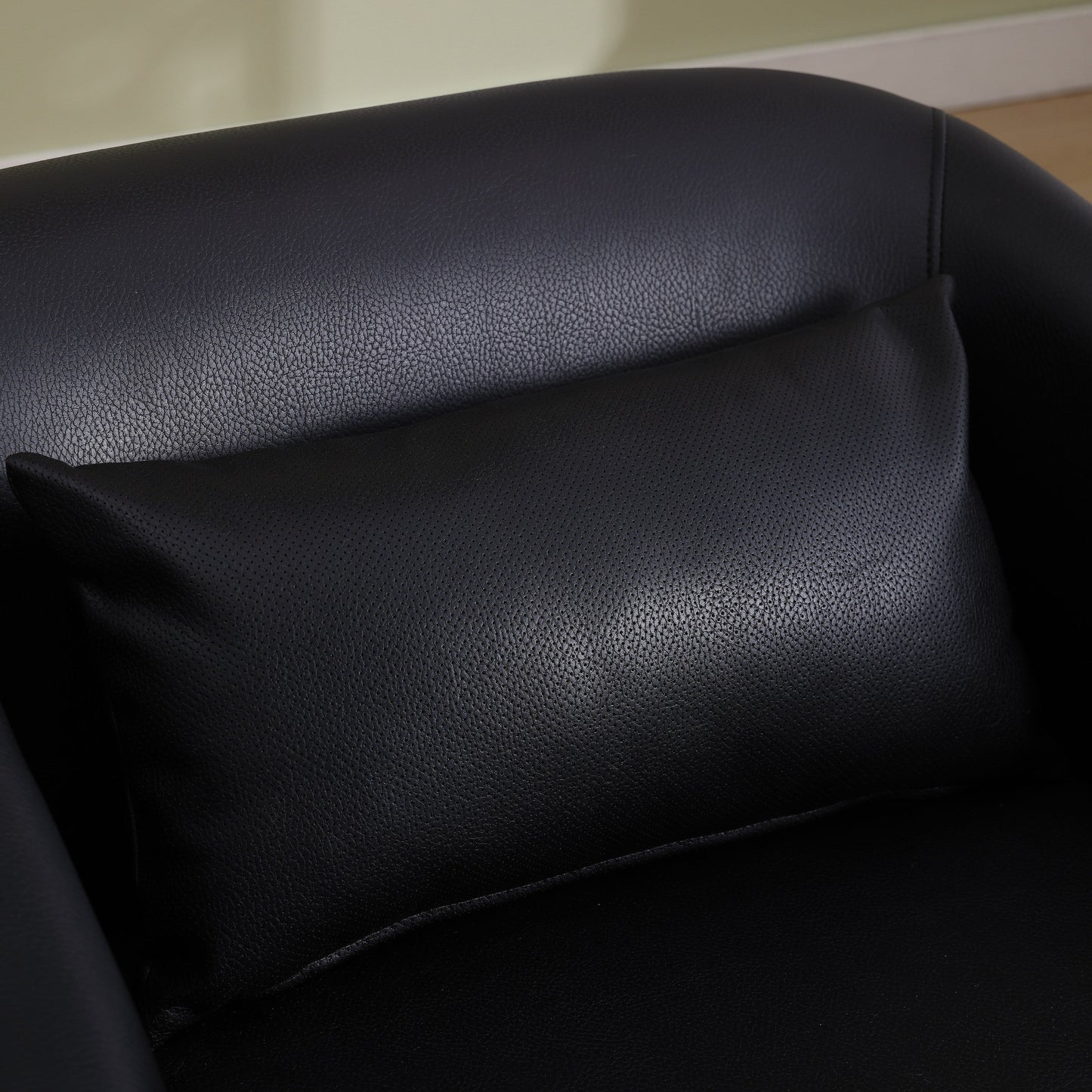 Fauteuil pivotant en polyuréthane, fauteuil club rotatif à 360 degrés pour salon ou détente, fauteuil d'appoint confortable avec base en métal