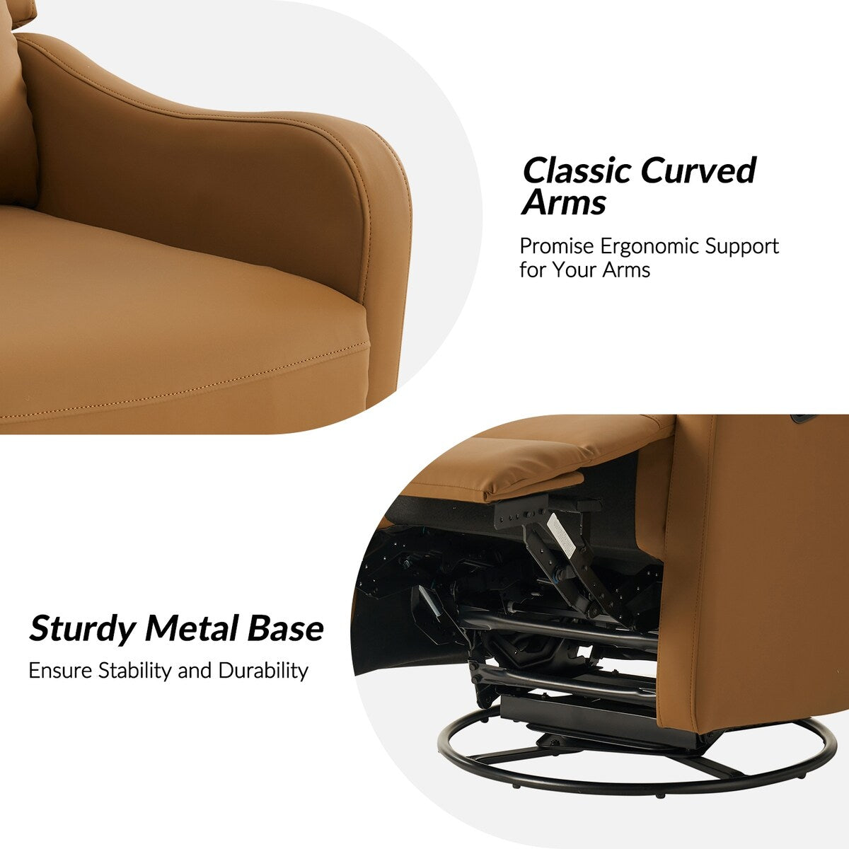 Fauteuil inclinable pivotant à 360 degrés Pablo traditionnel par HULALA HOME