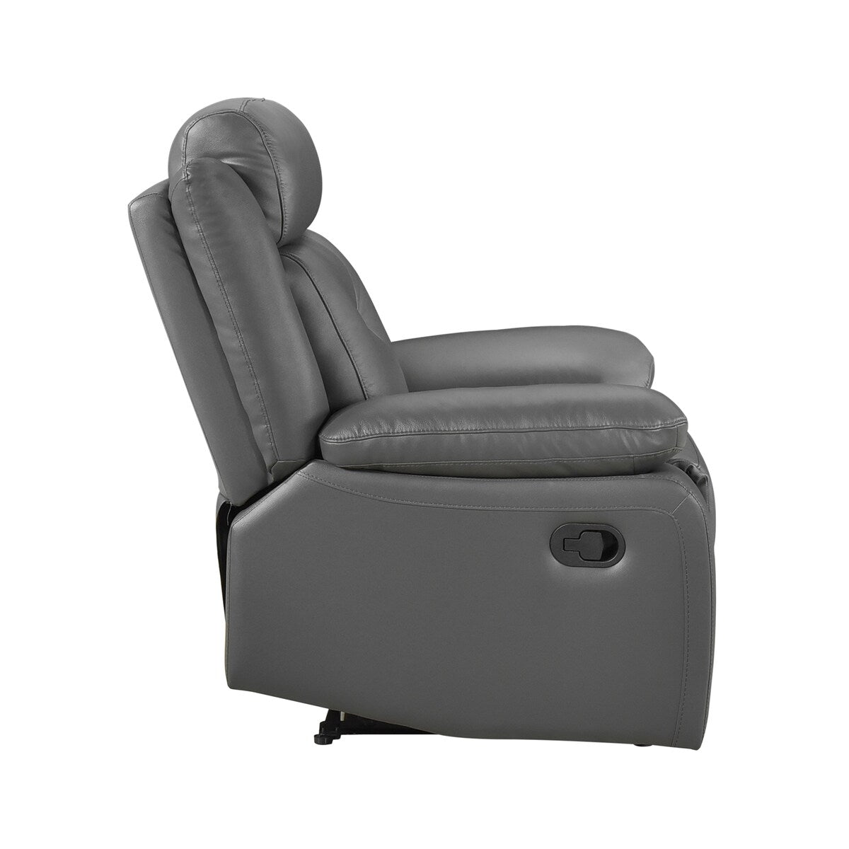 Canapé inclinable manuel double en cuir Papyrus