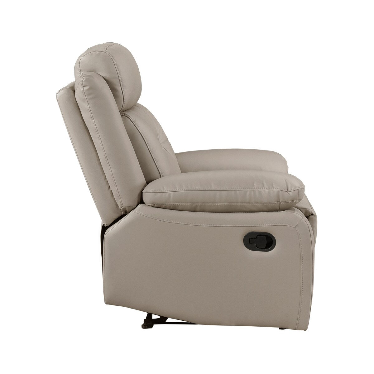 Canapé inclinable manuel double en cuir Papyrus
