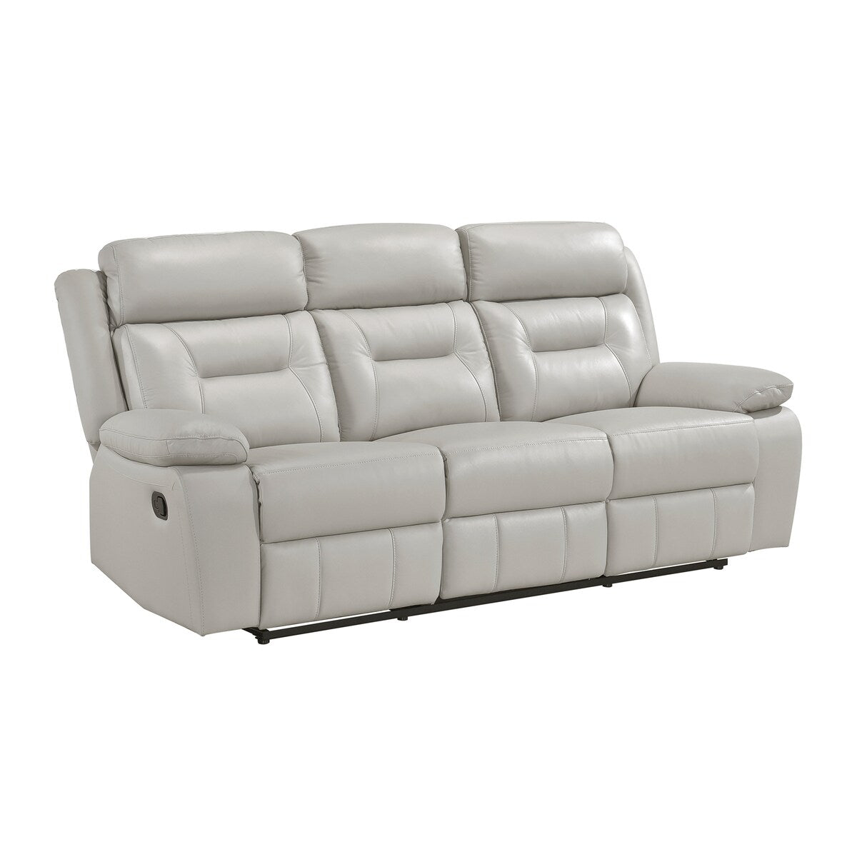 Canapé inclinable manuel double en cuir Papyrus