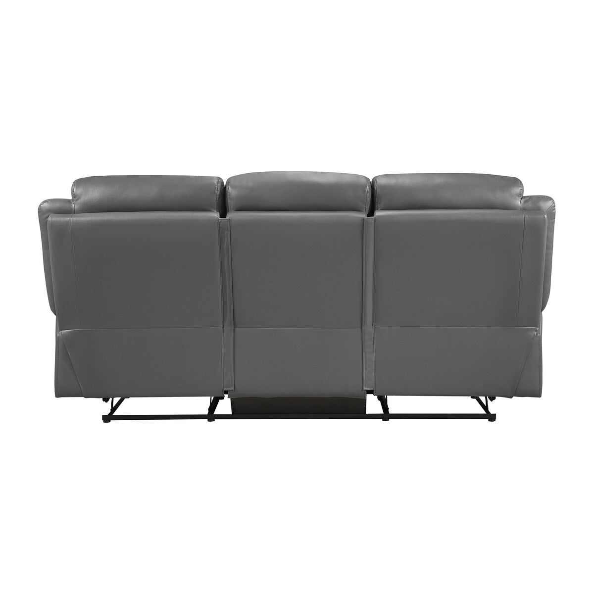 Canapé inclinable manuel double en cuir Papyrus