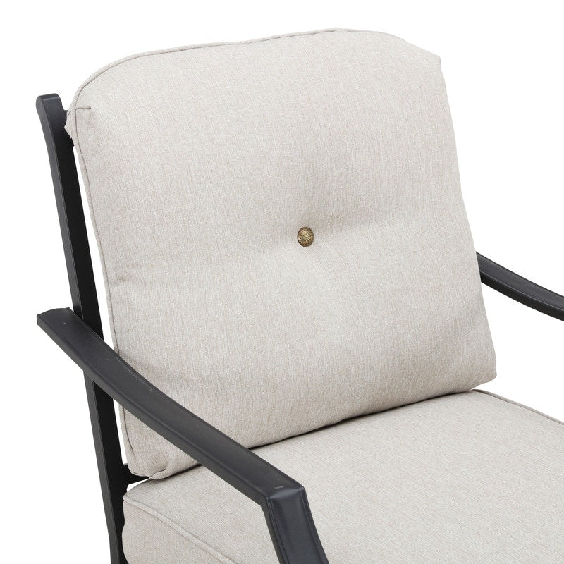 Ensemble de 4 canapés et chaises d'extérieur en métal avec table basse Patio Festival