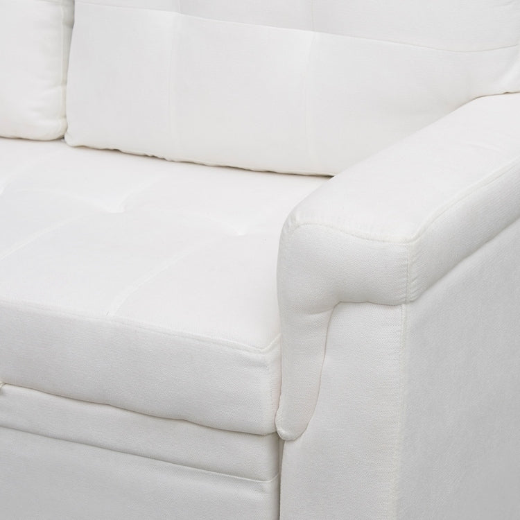 Canapé sectionnel réversible avec lit gigogne, méridienne de rangement dissimulée, pieds durables,
