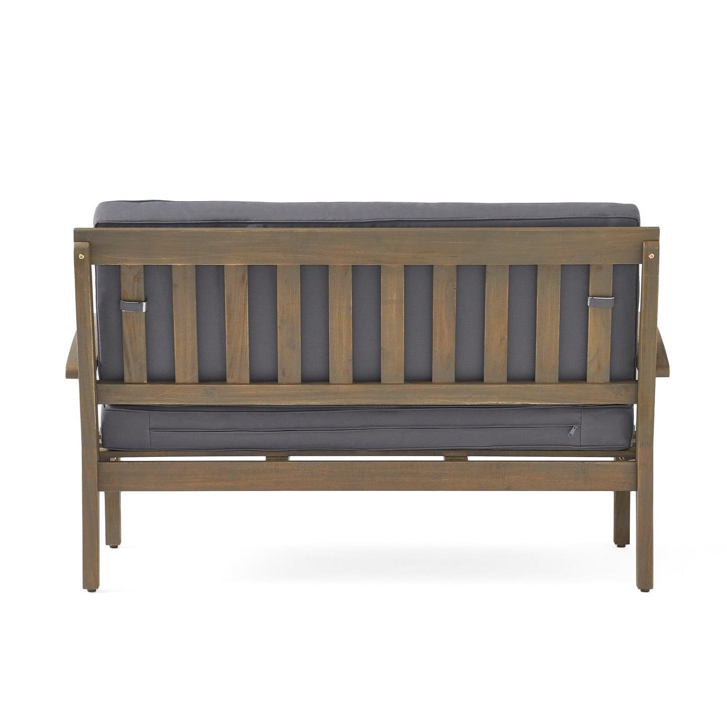 Ensemble causeuse et table d'extérieur Peyton en bois d'acacia avec coussins par Christopher Knight Home