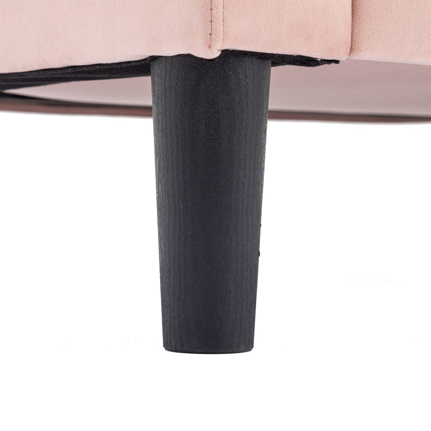 Canapé sectionnel rose en polyester 72,4 avec lit gigogne, méridienne de rangement et 3 coussins décoratifs
