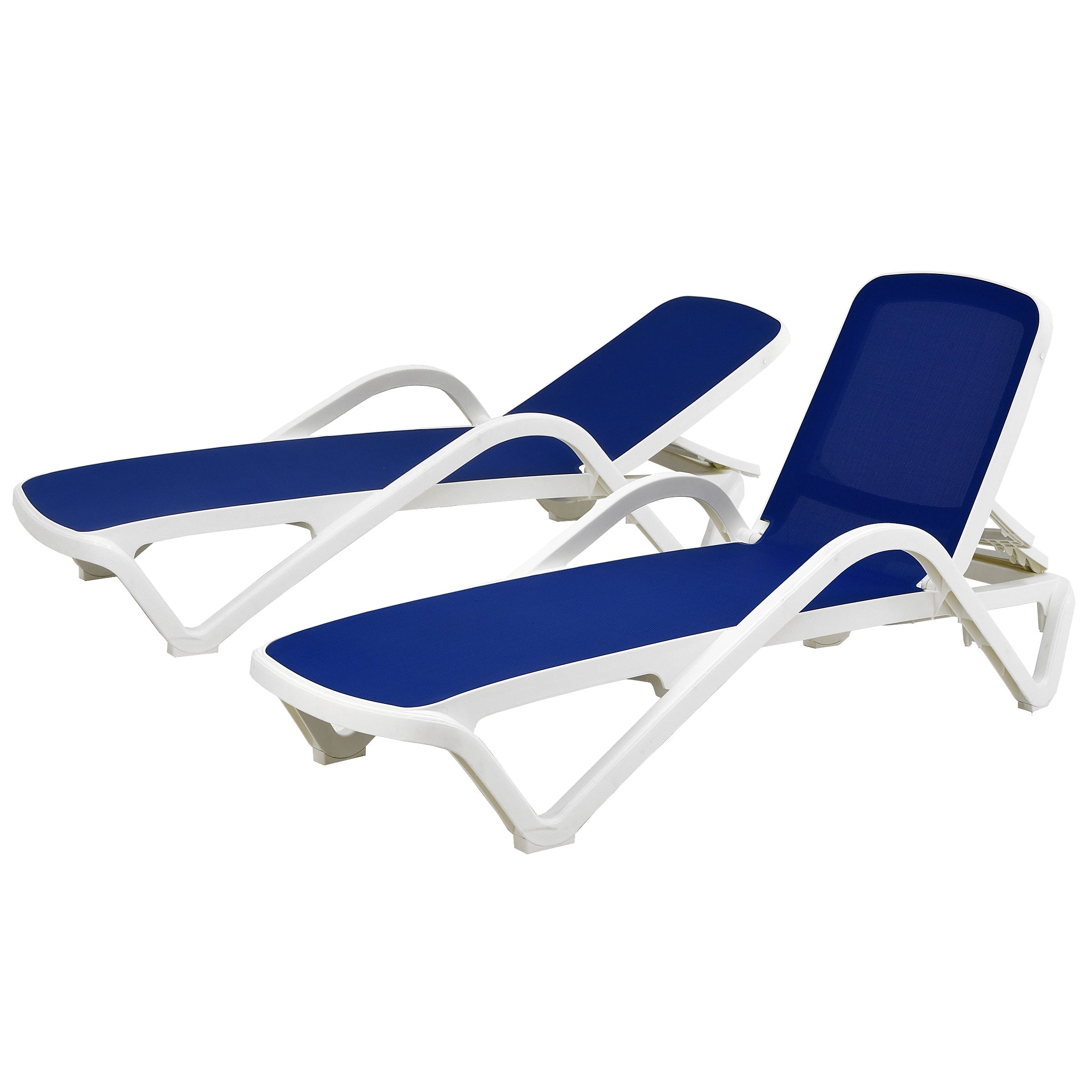 Paire de chaises longues toutes saisons de la collection Plymouth - 77 pouces