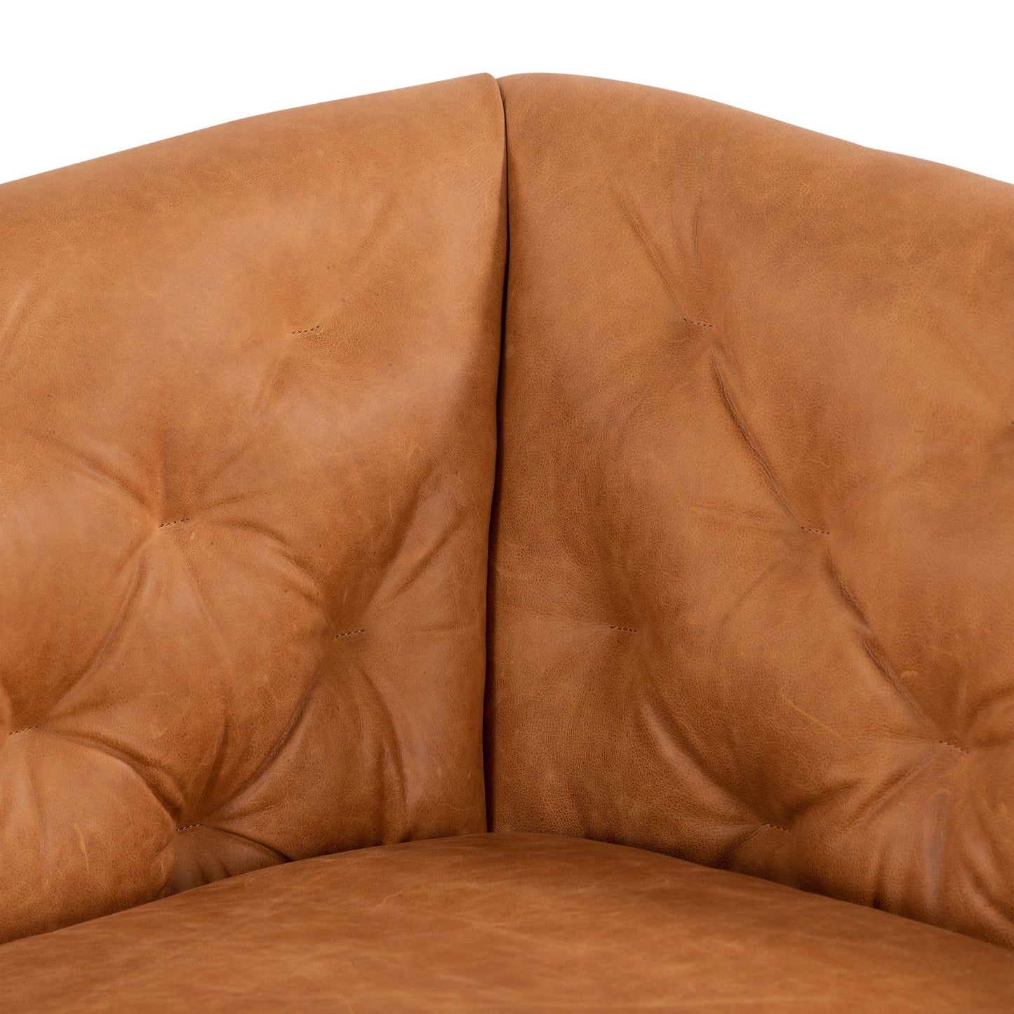 Canapé d'appartement Poly & Bark Essex 74 - Cuir italien véritable pleine fleur