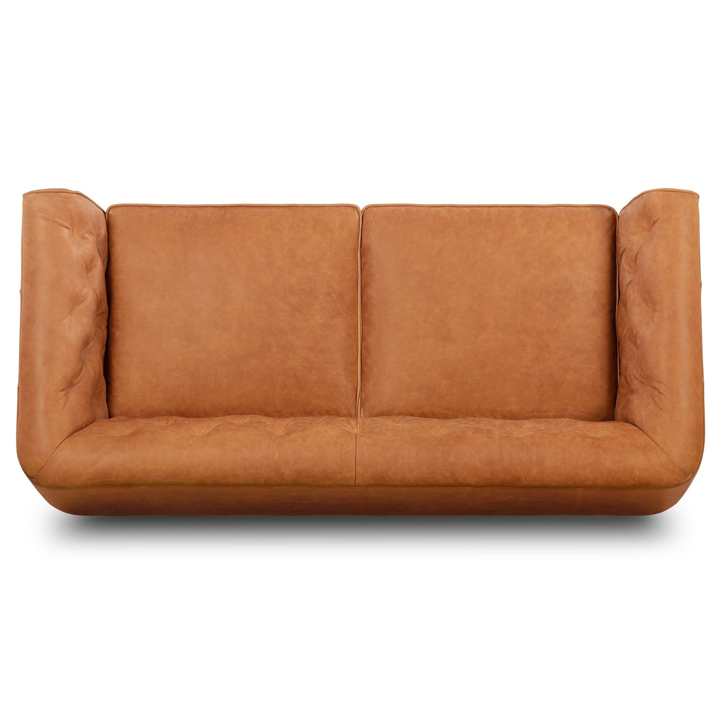 Canapé d'appartement Poly & Bark Essex 74 - Cuir italien véritable pleine fleur