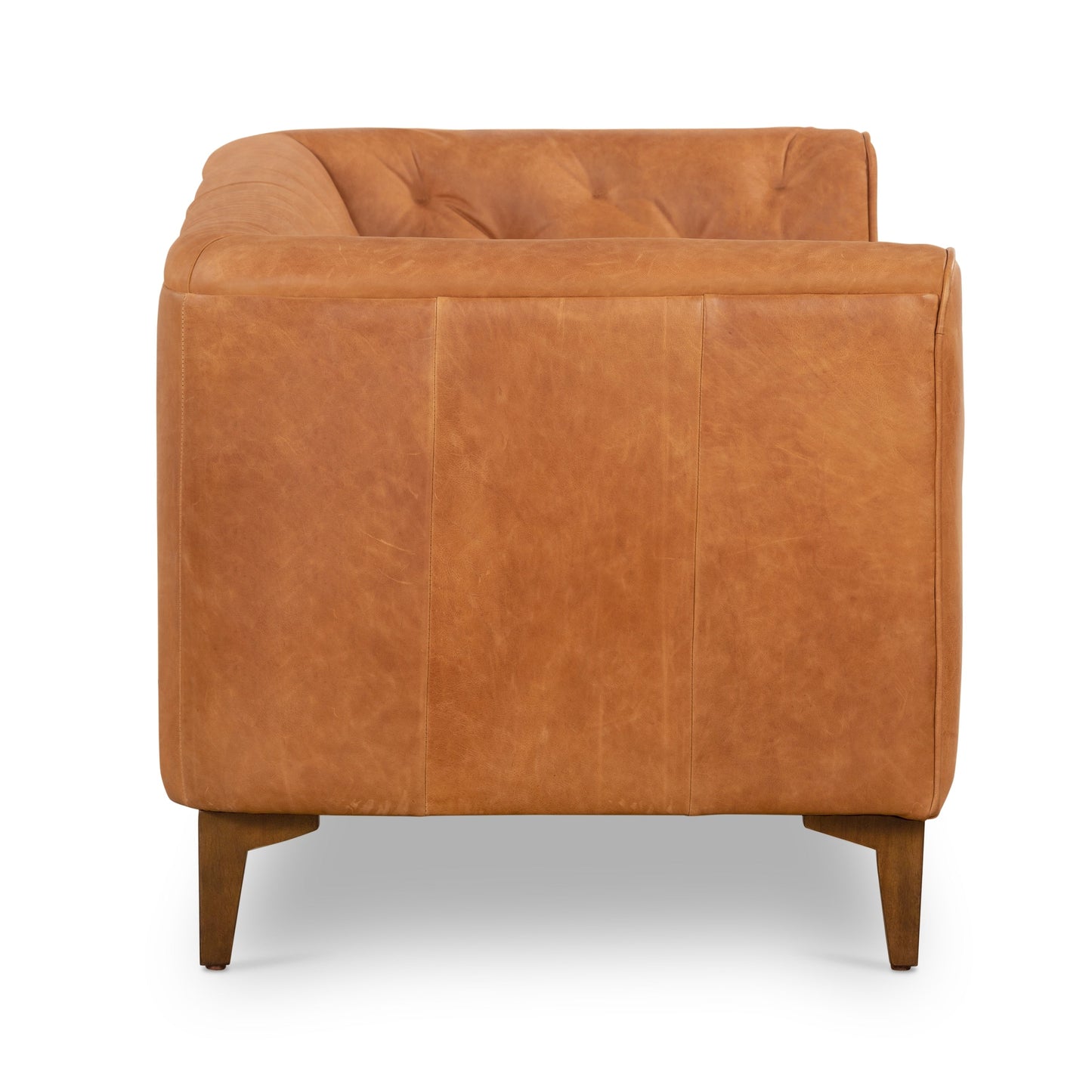 Canapé d'appartement Poly & Bark Essex 74 - Cuir italien véritable pleine fleur