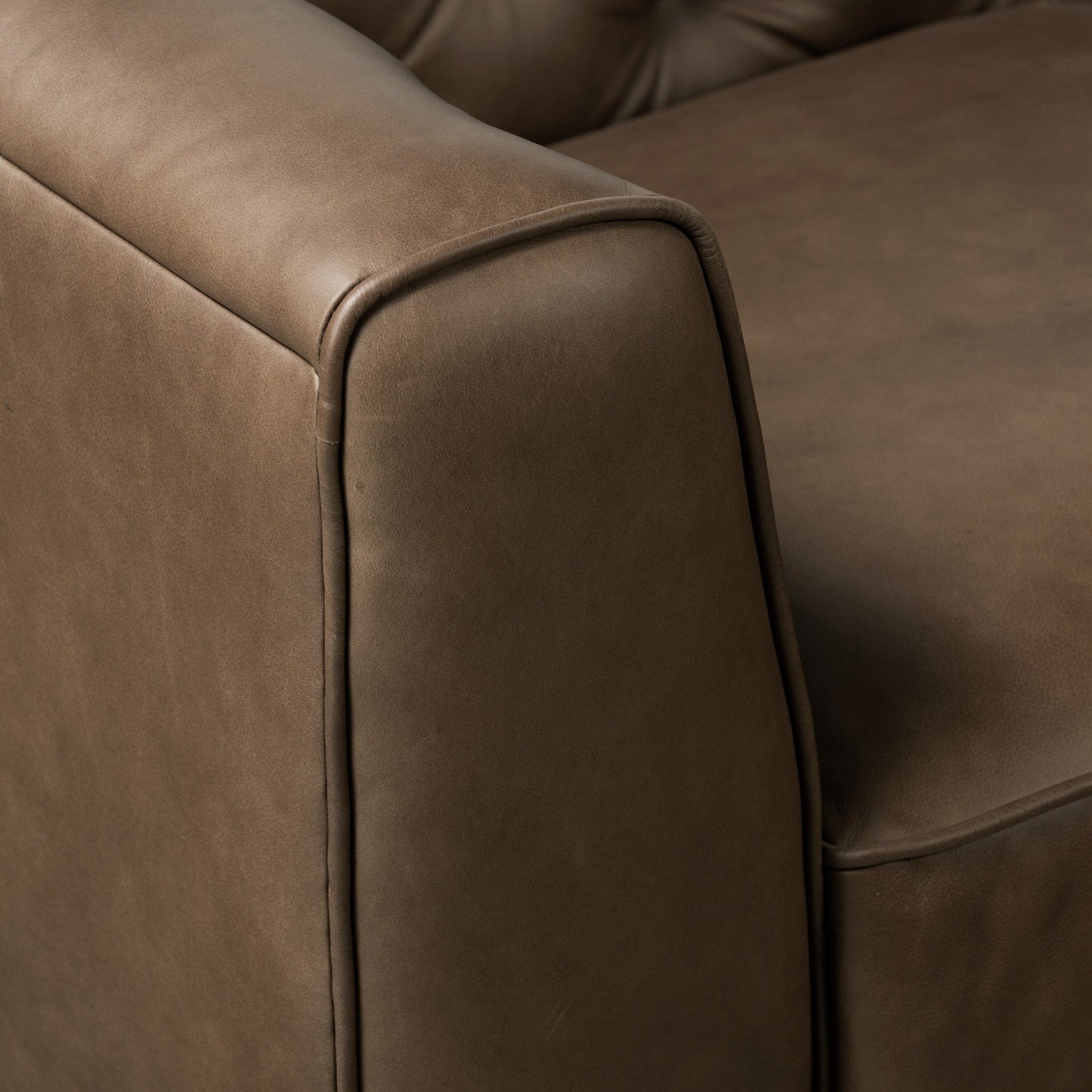 Canapé Poly & Bark Essex 89 - Cuir italien véritable pleine fleur