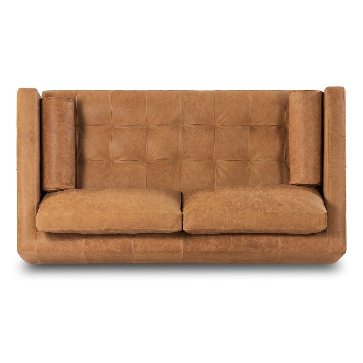 Canapé d'appartement Poly & Bark Napa 72 - Cuir italien véritable pleine fleur