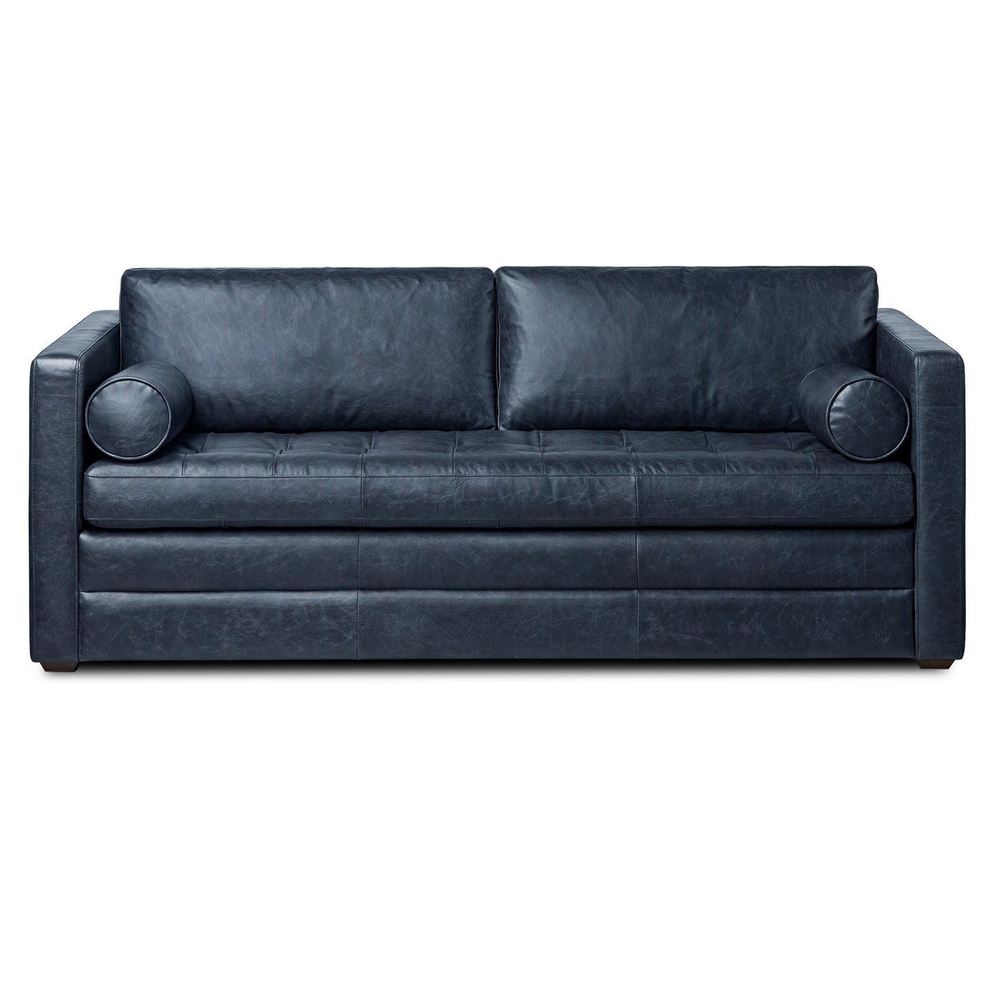 Canapé-lit convertible en cuir pleine fleur Napa 82 de Poly & Bark