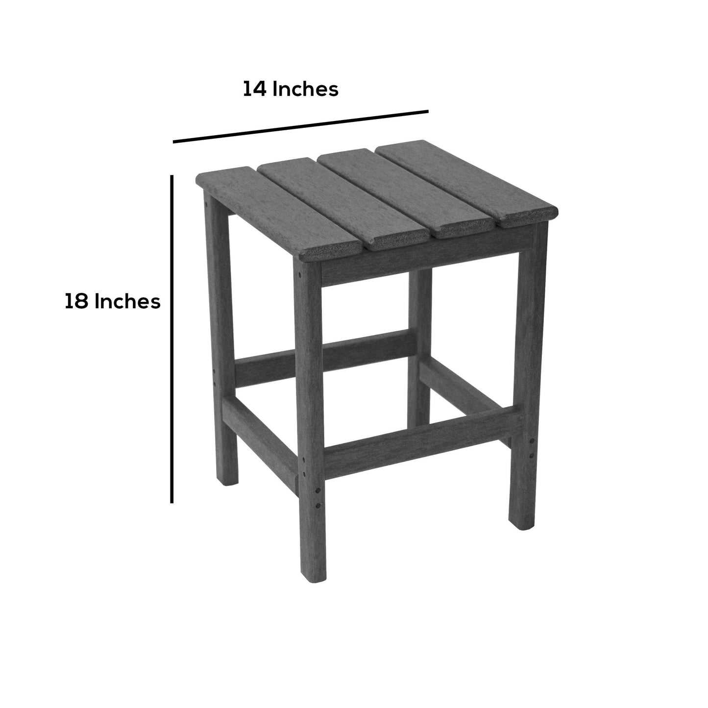 Chaises à bascule d'extérieur Polytrends Laguna en PEHD toutes saisons avec table d'appoint (ensemble de 3 pièces)