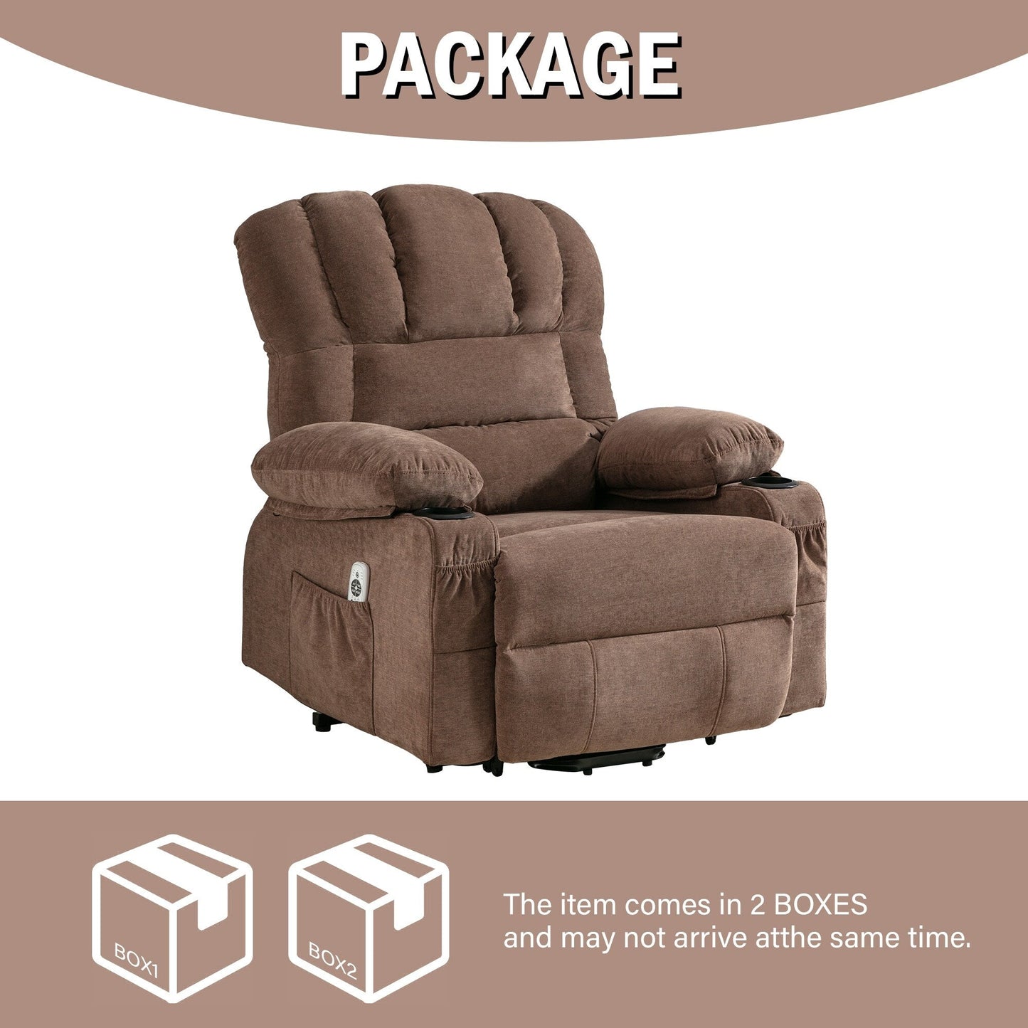 Fauteuil de massage électrique, adapté aux personnes âgées, avec fonctions de chauffage et de vibration, cuir PU avec USB, c
