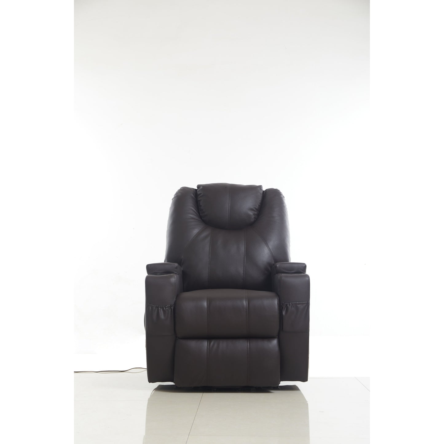Fauteuil inclinable électrique en cuir synthétique pour personnes âgées