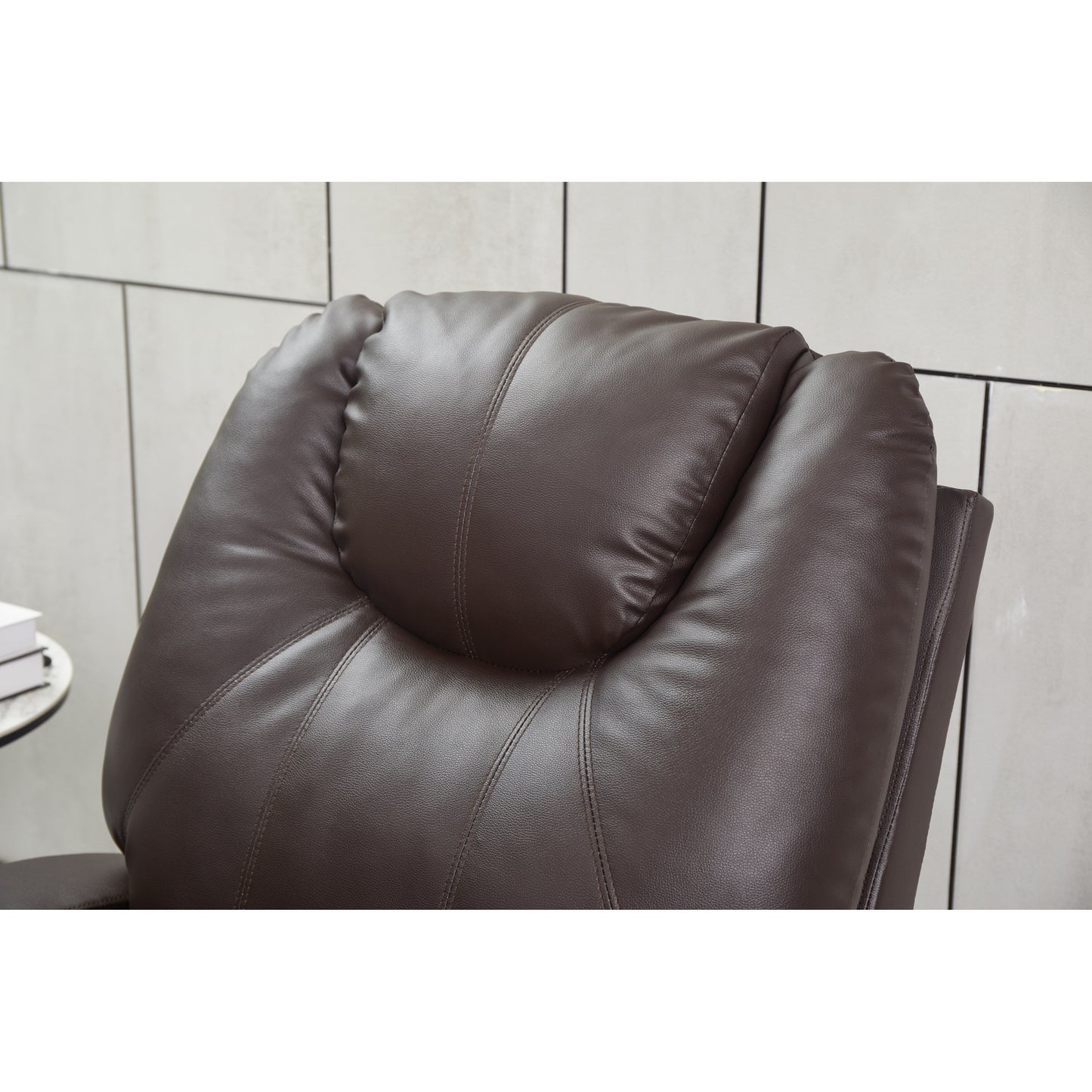 Fauteuil inclinable électrique en cuir synthétique pour personnes âgées