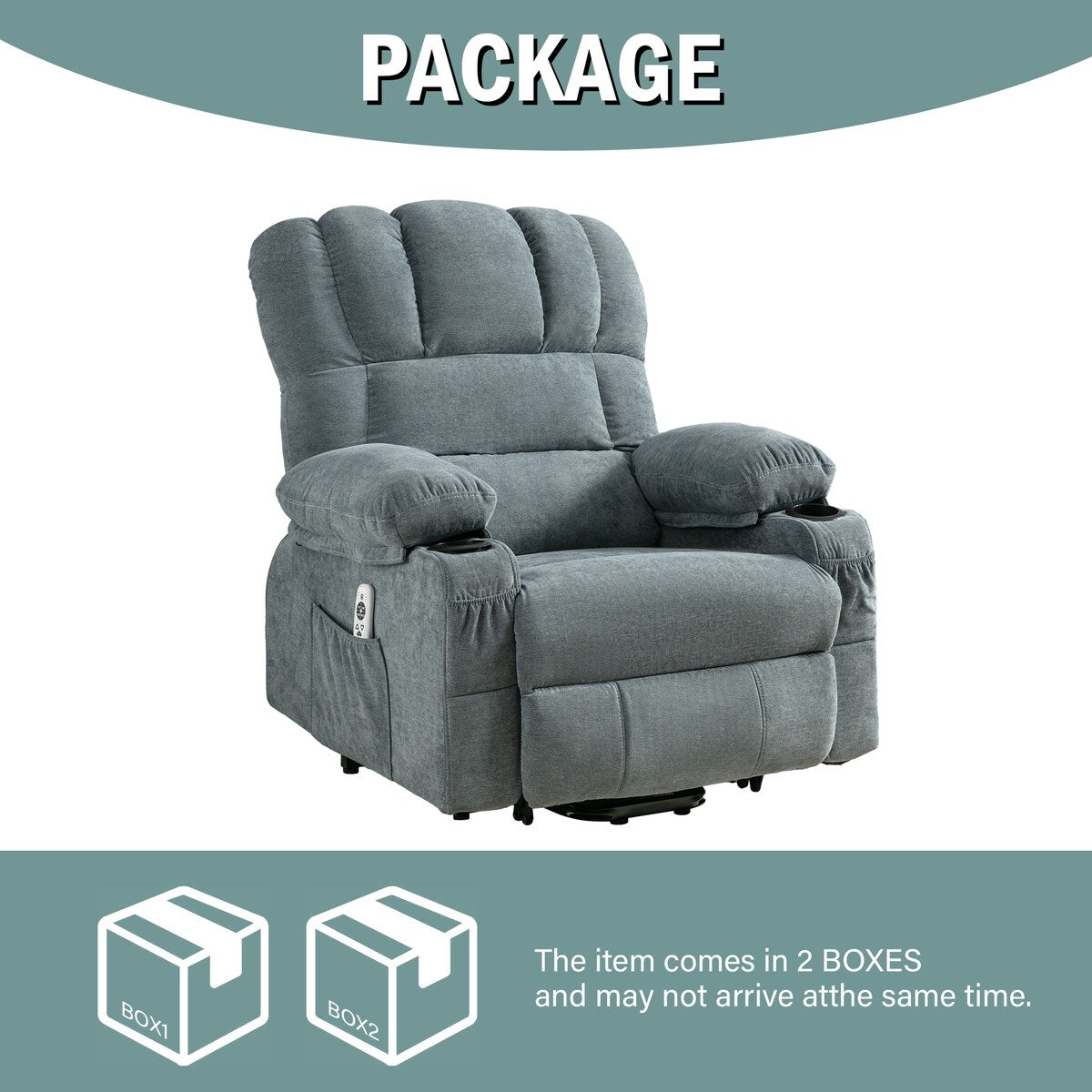 Fauteuil inclinable électrique pour personnes âgées, fauteuil inclinable avec massage thermique