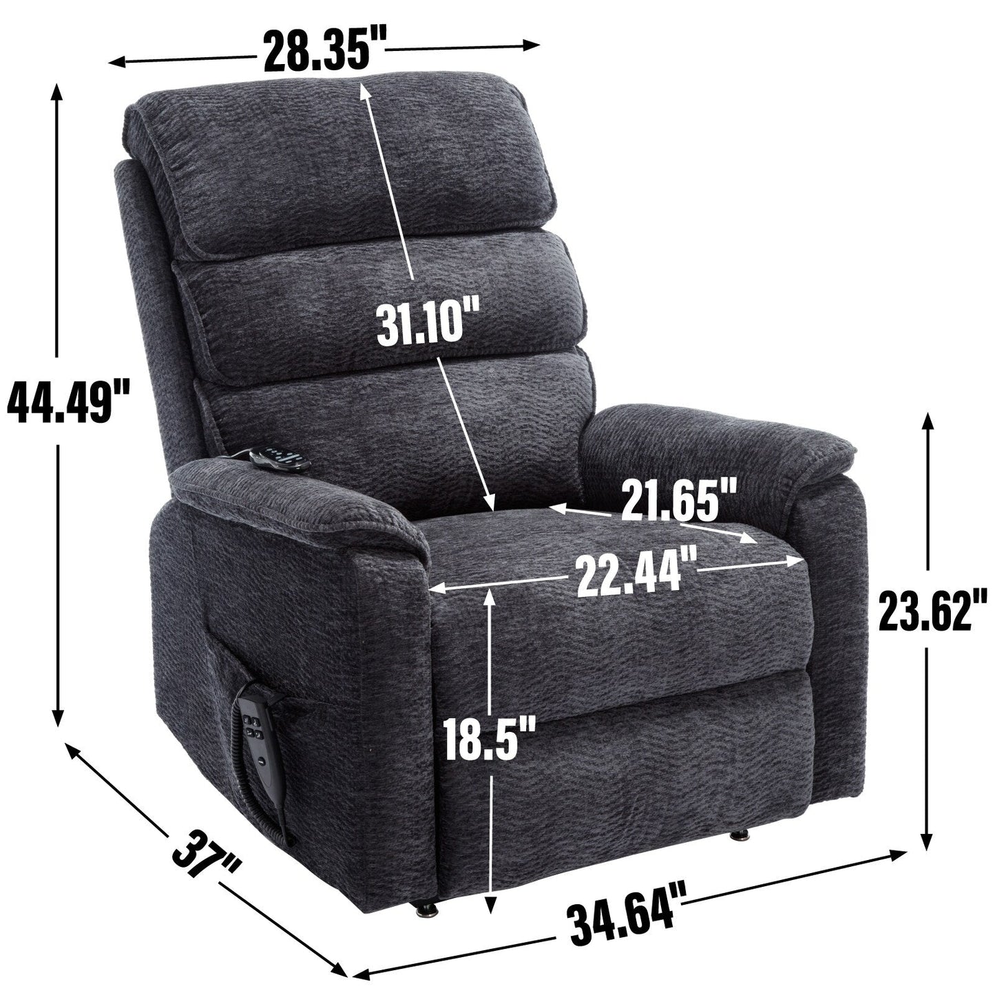 Fauteuil inclinable électrique avec télécommande