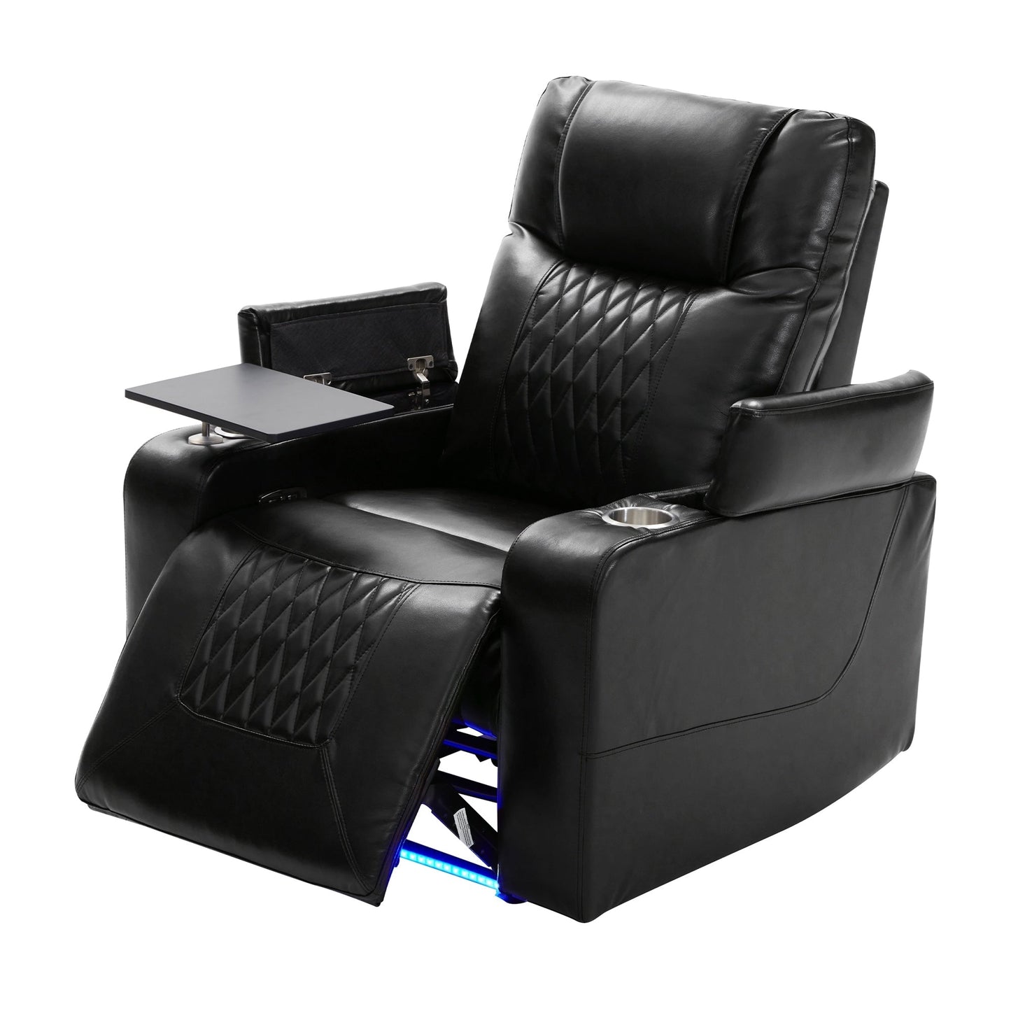 Fauteuil inclinable électrique Nestfair avec 2 porte-gobelets et plateau pivotant à 360°
