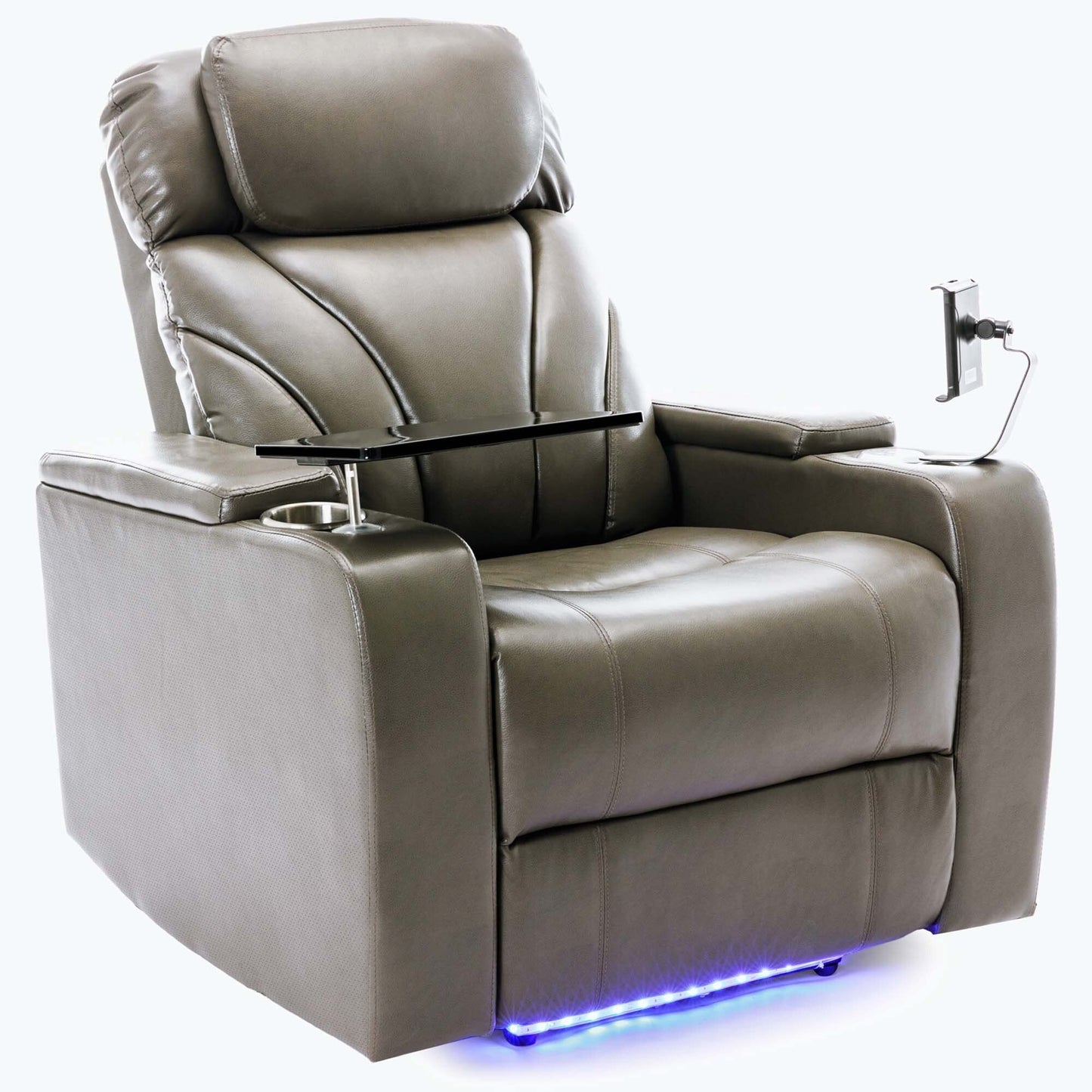 Fauteuil inclinable électrique avec port de chargement USB et rangement dissimulé des accoudoirs, avec porte-gobelet pratique et chaîne stéréo