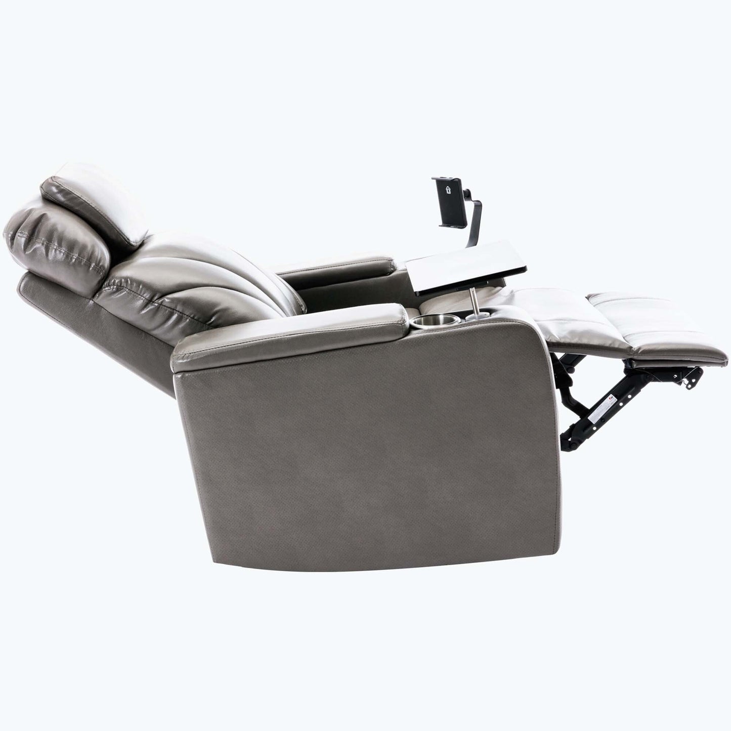 Fauteuil inclinable électrique avec port de chargement USB et rangement dissimulé des accoudoirs, avec porte-gobelet pratique et chaîne stéréo