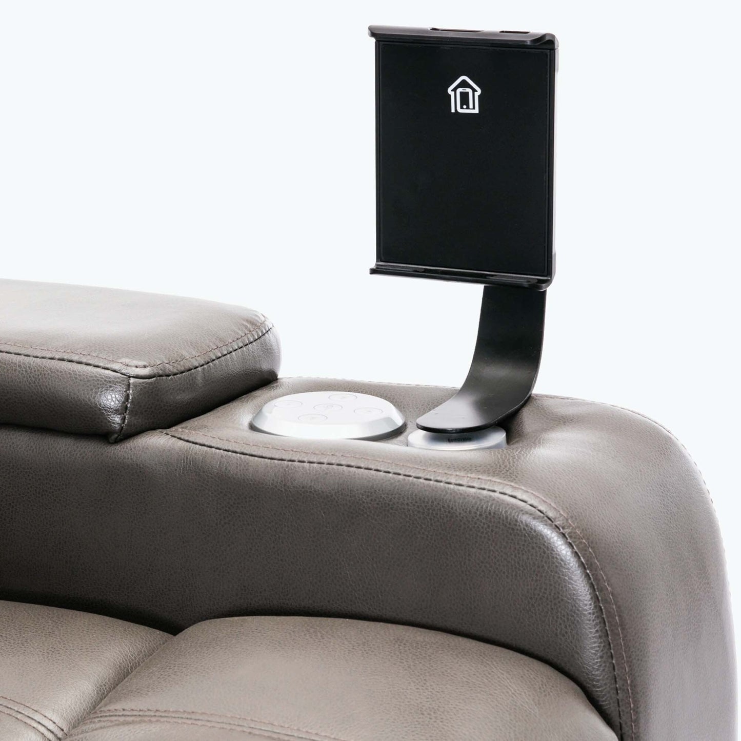 Fauteuil inclinable électrique avec port de chargement USB et rangement dissimulé des accoudoirs, avec porte-gobelet pratique et chaîne stéréo