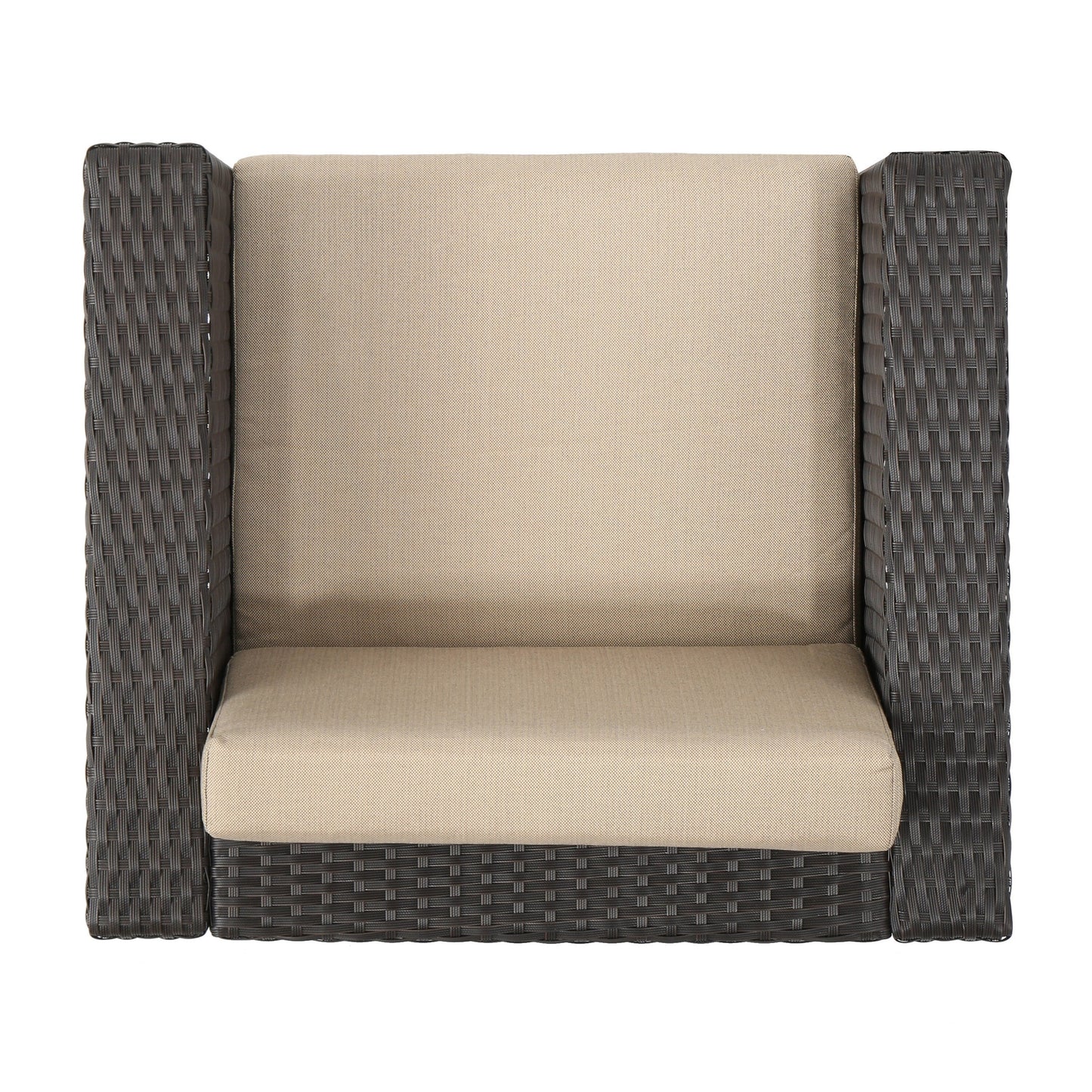 Fauteuil club d'extérieur Puerta en osier avec coussins (lot de 2) par Christopher Knight Home