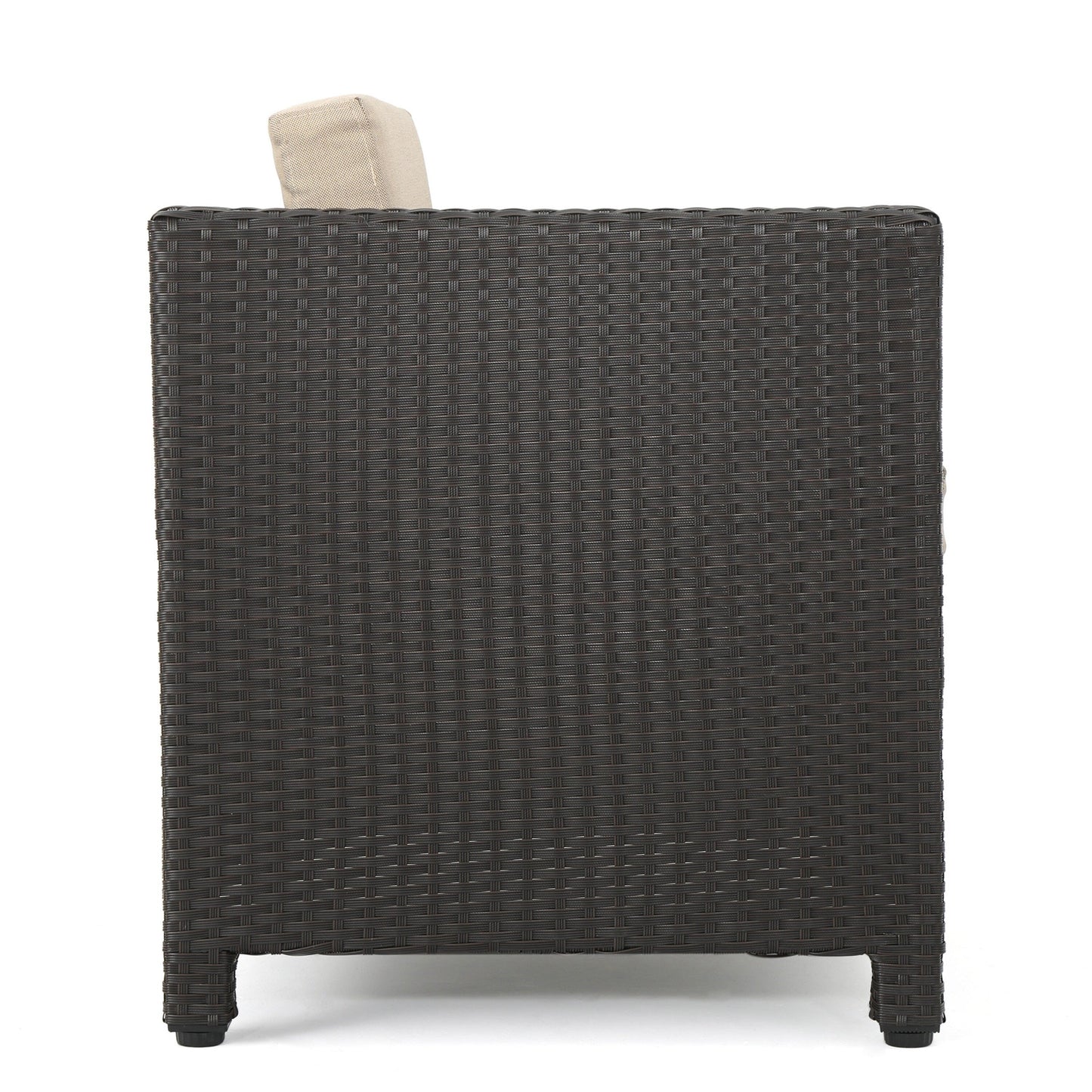 Fauteuil club d'extérieur Puerta en osier avec coussins (lot de 2) par Christopher Knight Home