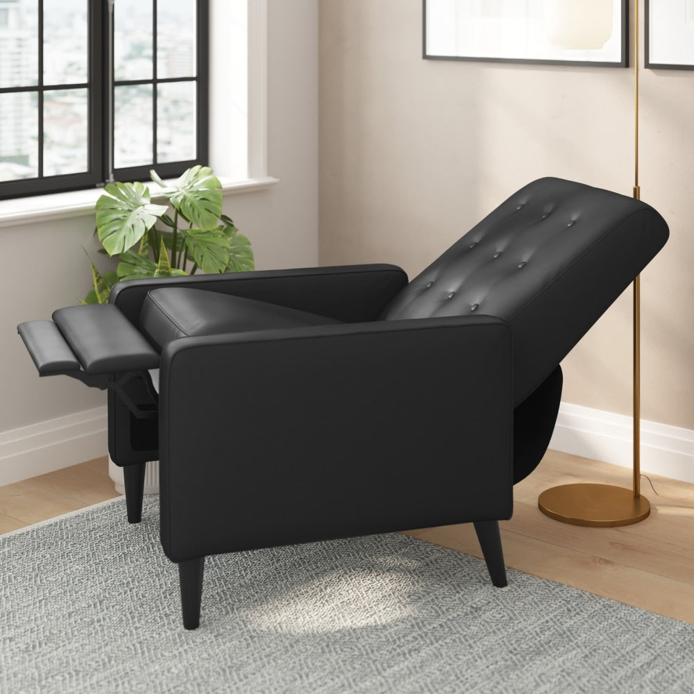 Fauteuil inclinable à dossier capitonné