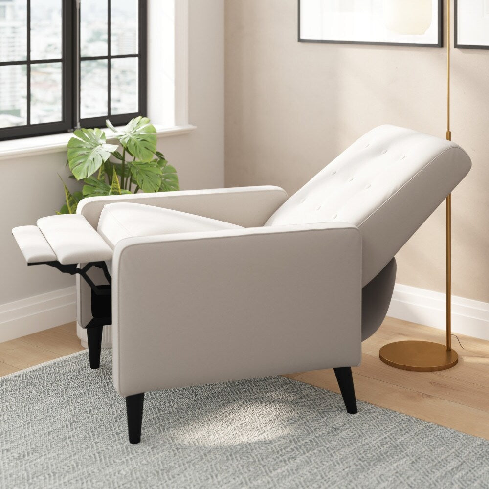 Fauteuil inclinable à dossier capitonné