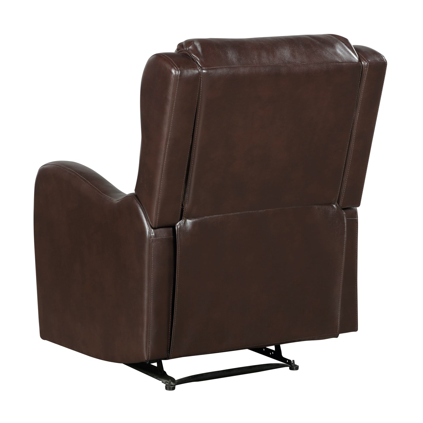 Fauteuil inclinable 1 pièce, assise confortable, revêtement en similicuir, meubles de salon en bois massif