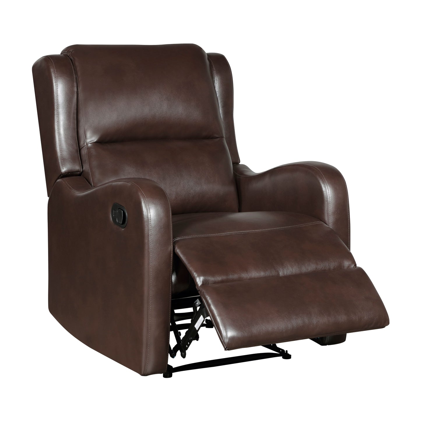 Fauteuil inclinable 1 pièce, assise confortable, revêtement en similicuir, meubles de salon en bois massif