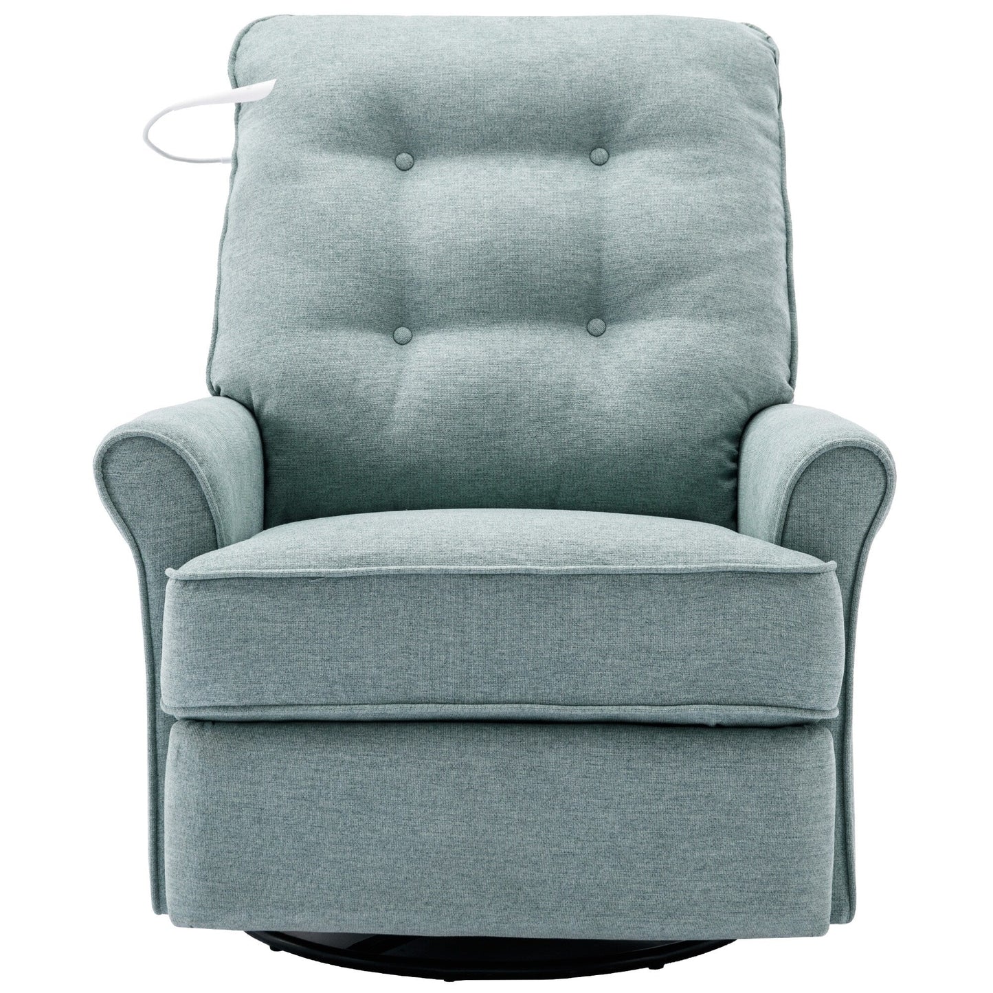 Fauteuil inclinable pivotant à 270 degrés avec port USB, poche latérale et lampe tactile