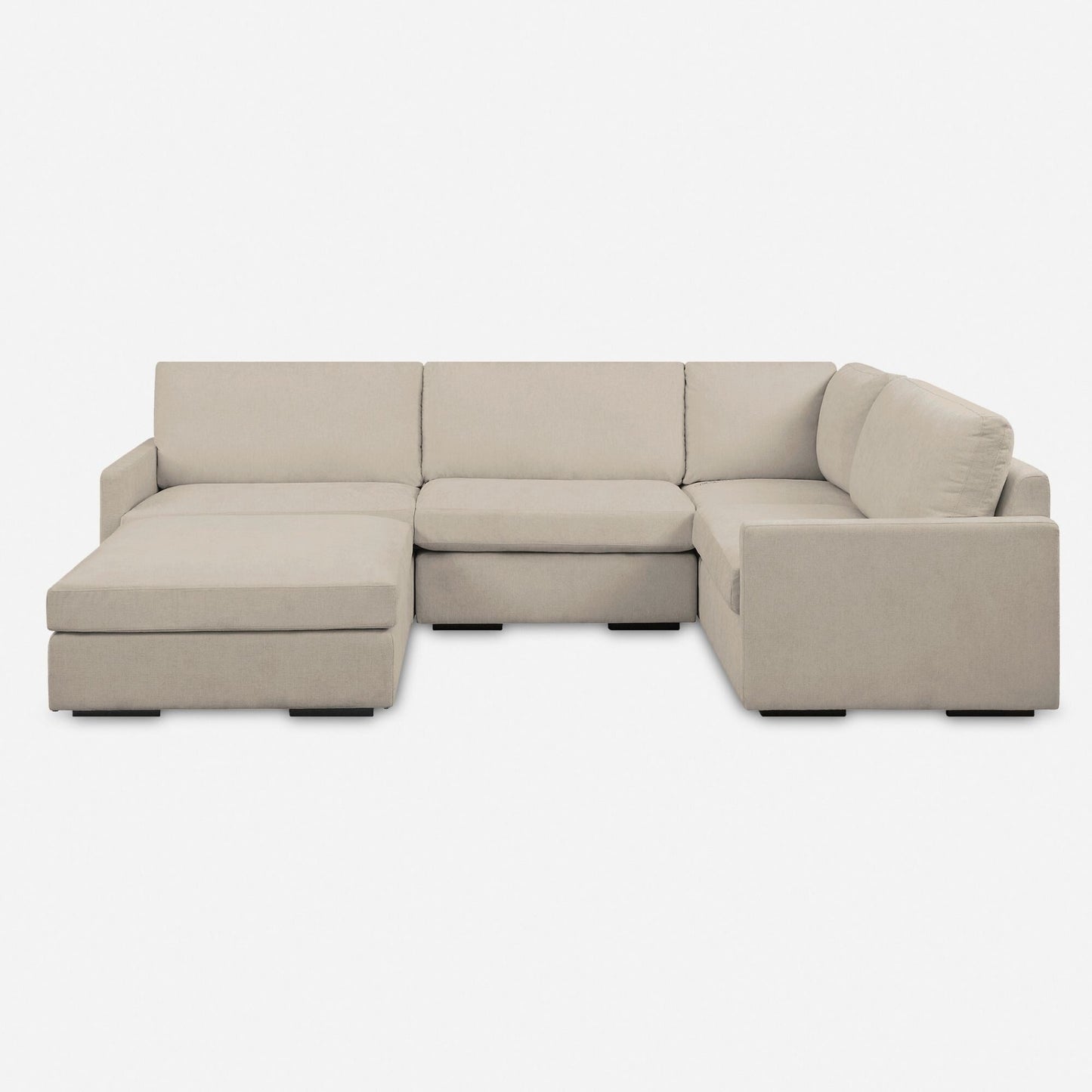 Siège modulaire sans accoudoirs Refuge Solid pour canapé sectionnel - 40 - Gris sable