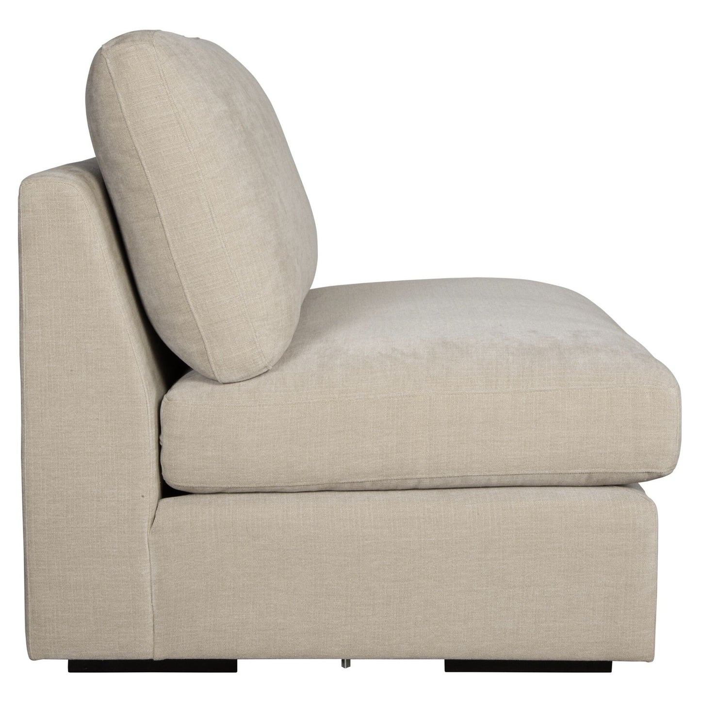 Siège modulaire sans accoudoirs Refuge Solid pour canapé sectionnel - 40 - Gris sable