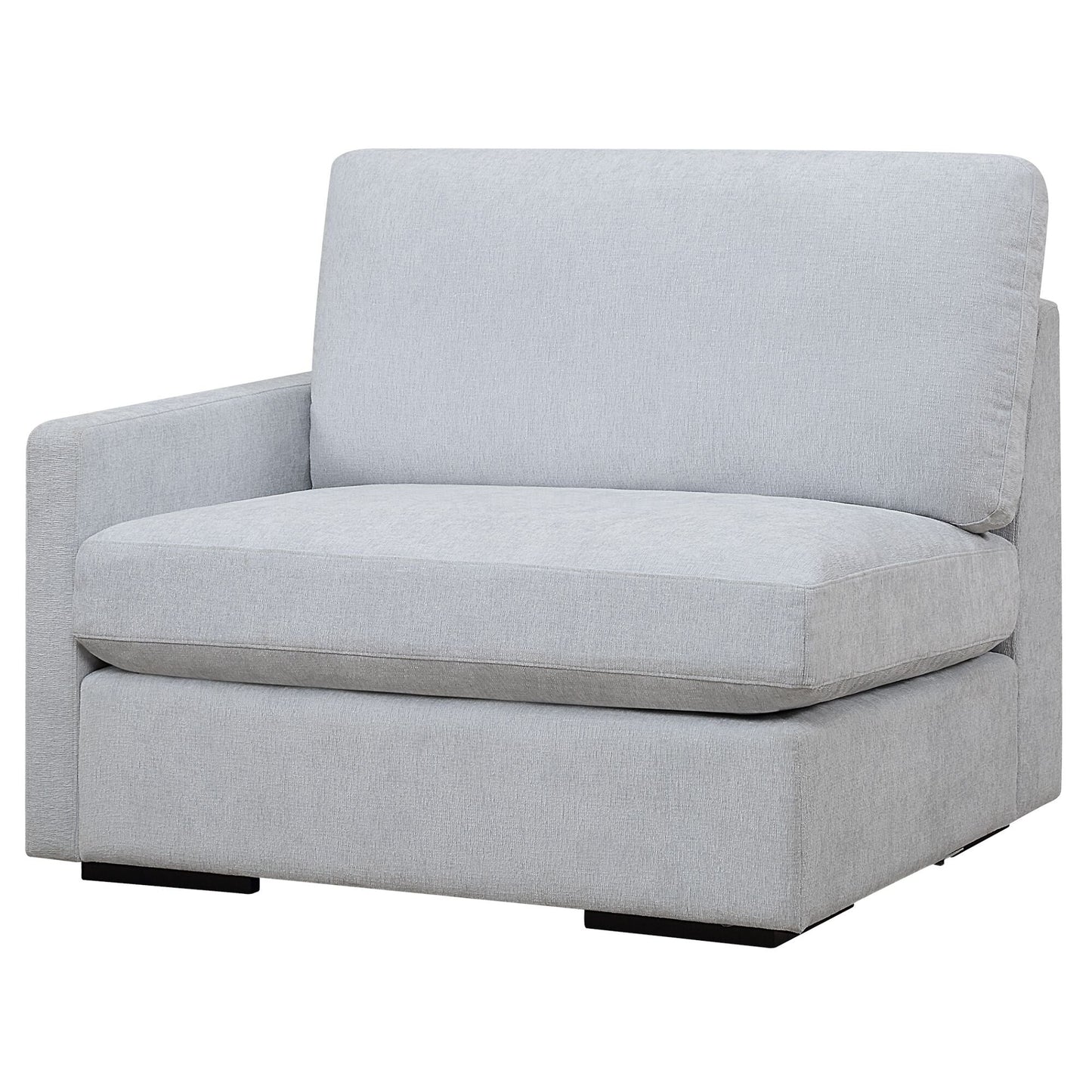 Siège modulaire Refuge Solid avec accoudoir gauche pour canapé sectionnel - 43,25 po - Bleu ciel