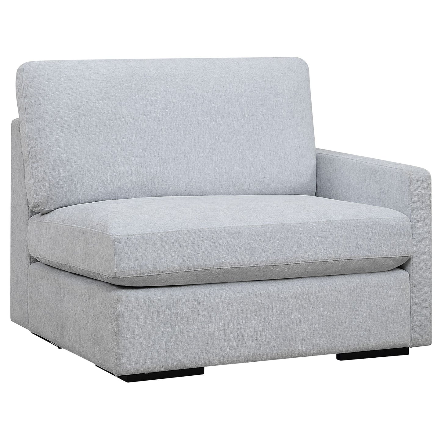 Siège modulaire droit Refuge Solid pour canapé sectionnel - 43,25 po - Bleu ciel
