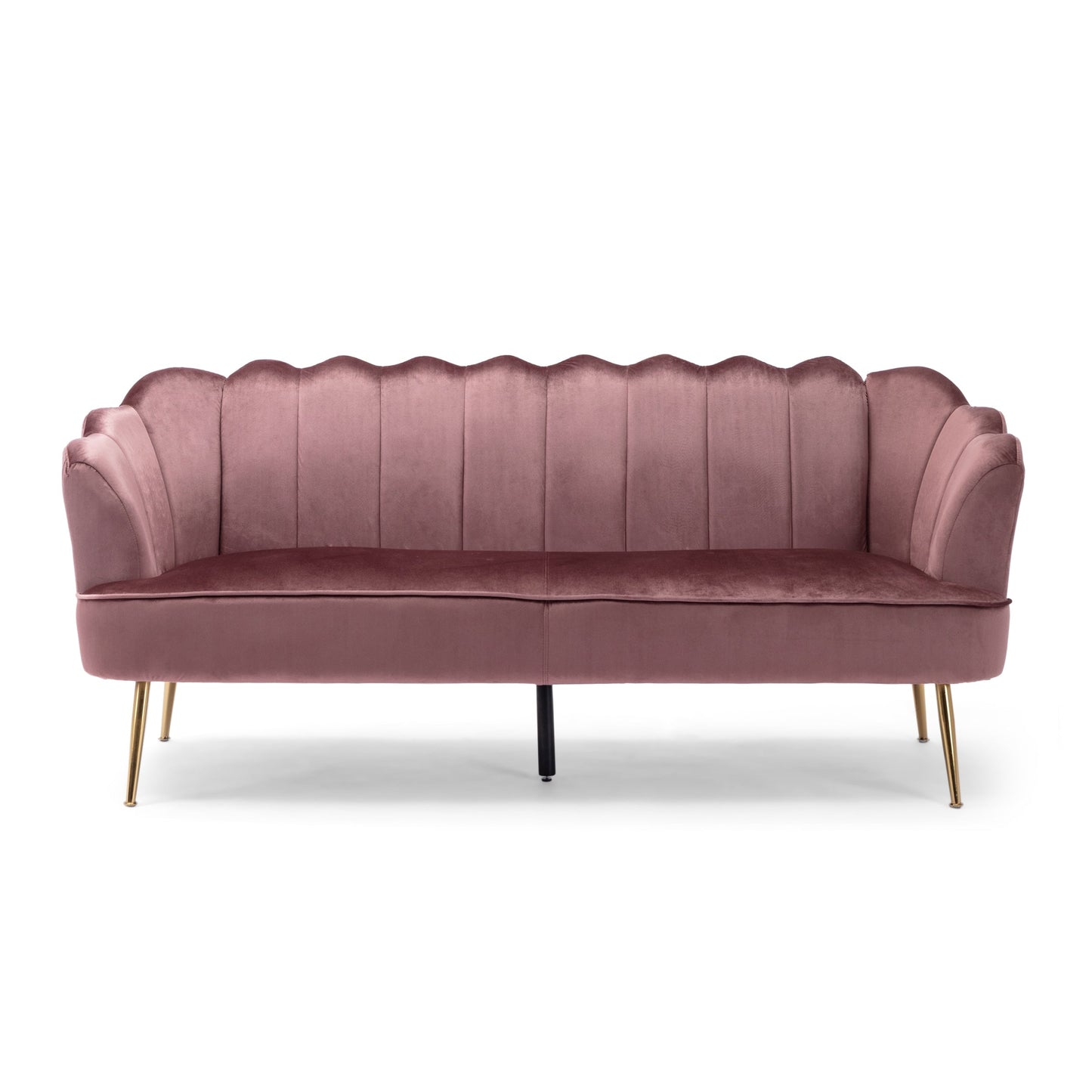 Canapé 3 places Reitz Glam en velours par Christopher Knight Home - 76,25 L x 29,25 l x 33,50 H