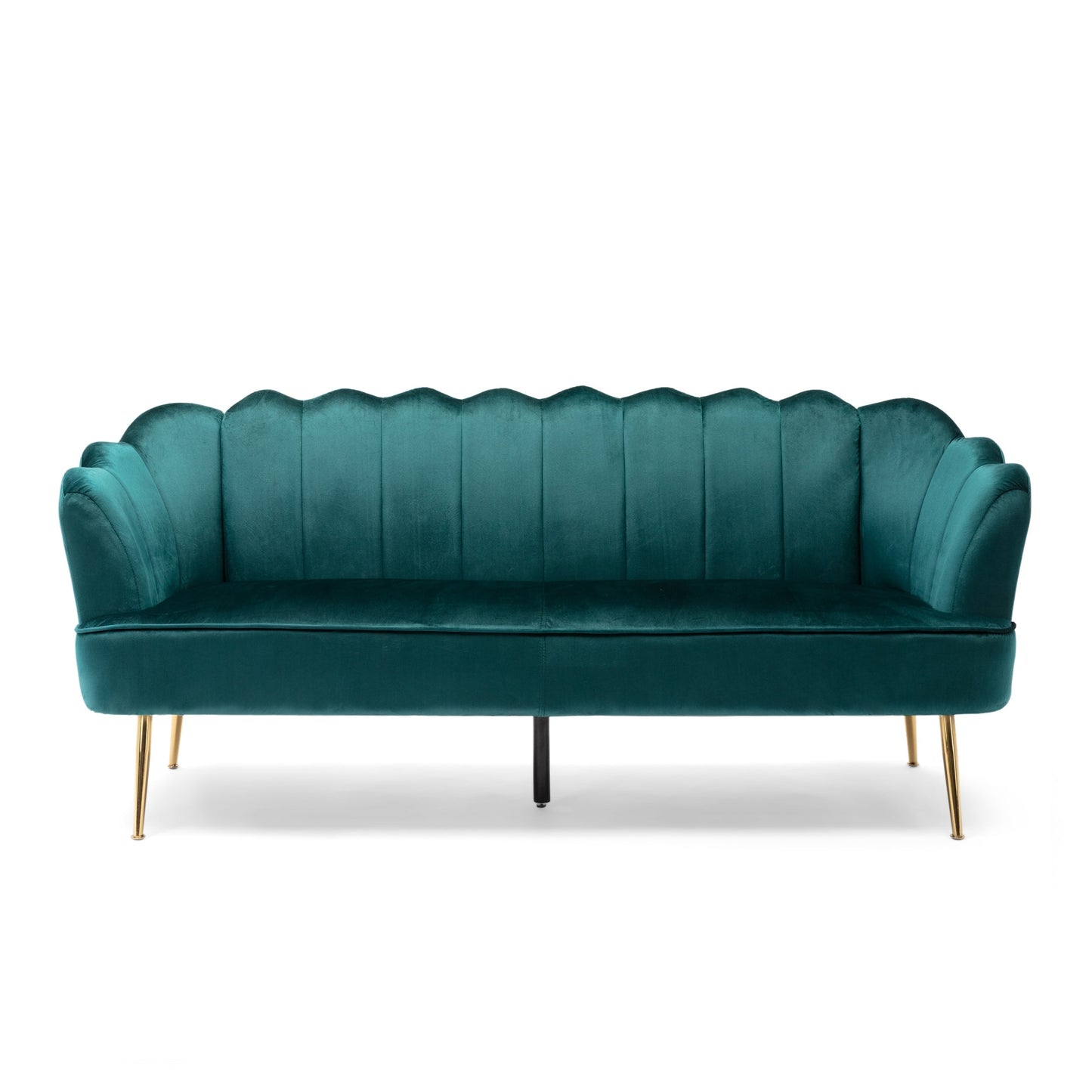 Canapé 3 places Reitz Glam en velours par Christopher Knight Home - 76,25 L x 29,25 l x 33,50 H