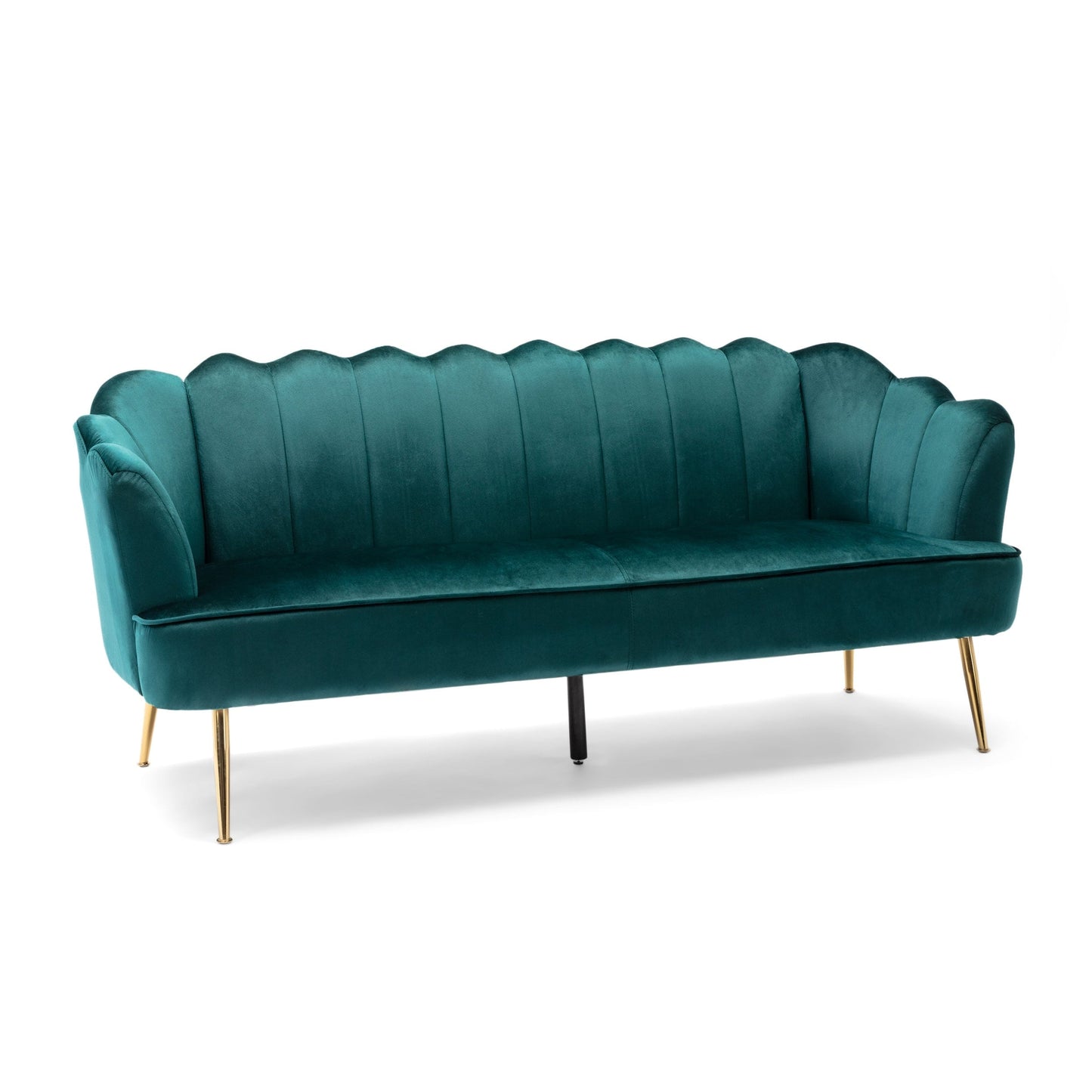 Canapé 3 places Reitz Glam en velours par Christopher Knight Home - 76,25 L x 29,25 l x 33,50 H