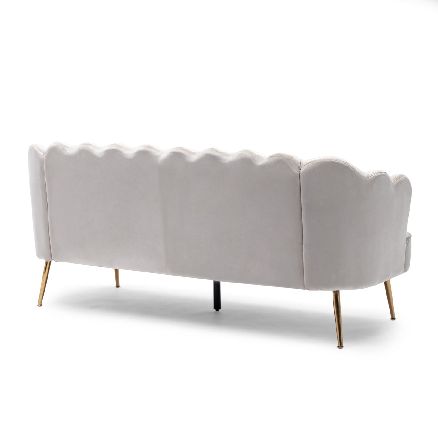 Canapé 3 places Reitz Glam en velours par Christopher Knight Home - 76,25 L x 29,25 l x 33,50 H