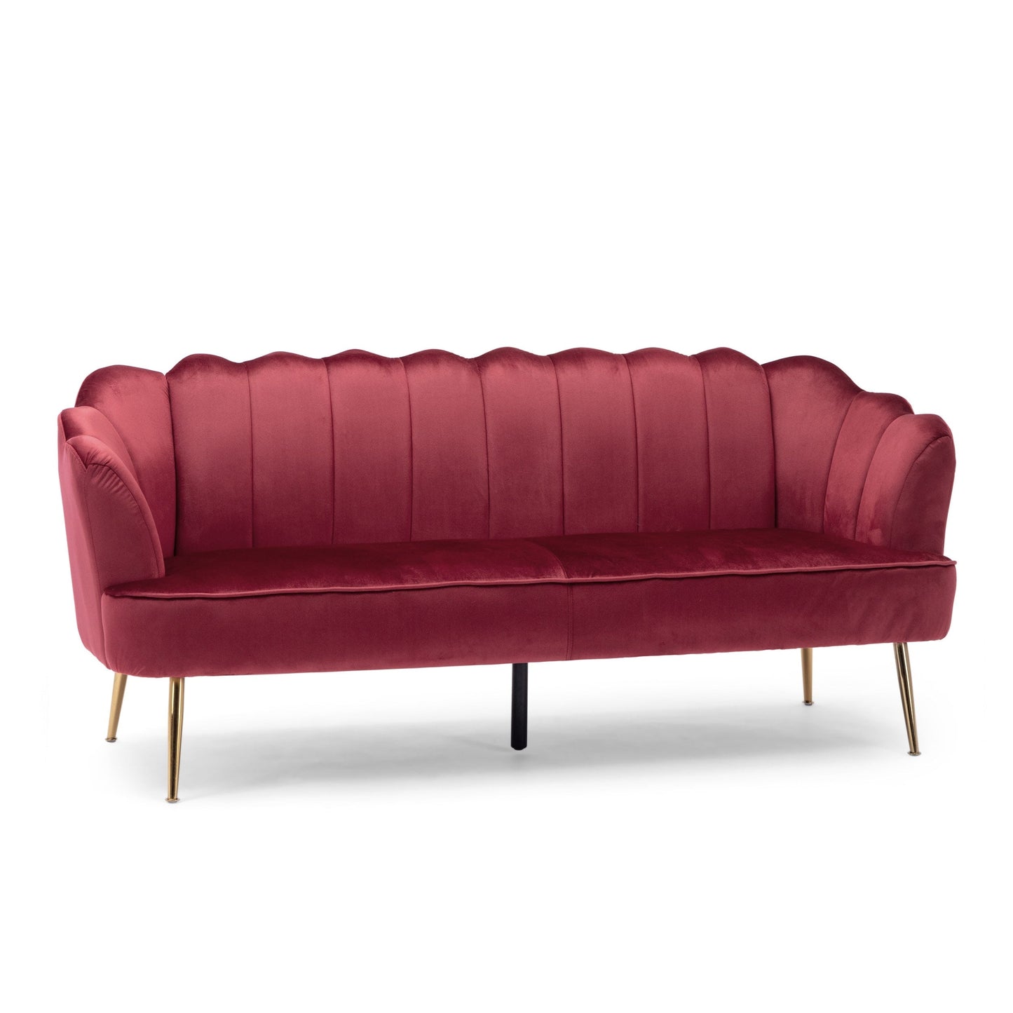 Canapé 3 places Reitz Glam en velours par Christopher Knight Home - 76,25 L x 29,25 l x 33,50 H