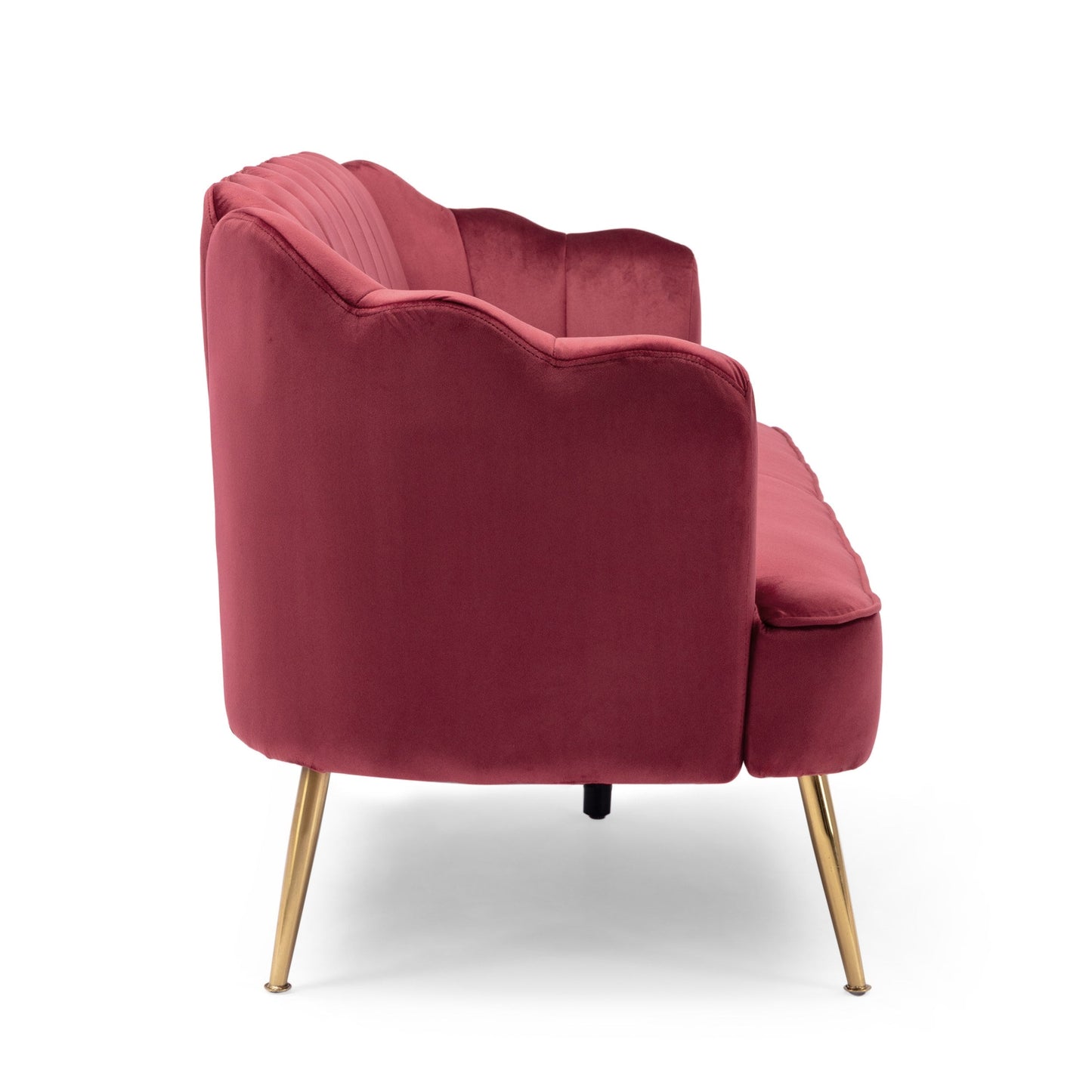 Canapé 3 places Reitz Glam en velours par Christopher Knight Home - 76,25 L x 29,25 l x 33,50 H