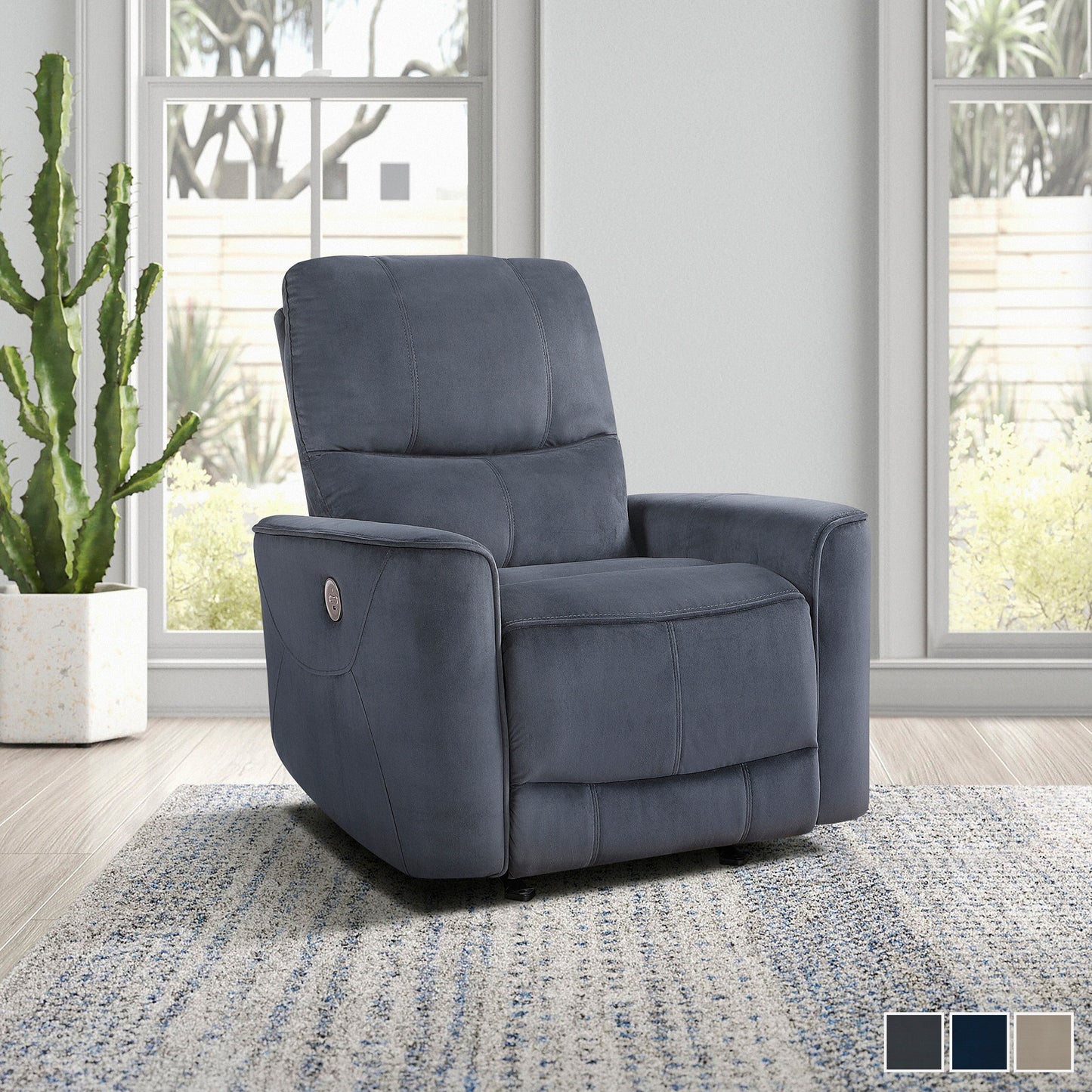 Fauteuil inclinable à bascule électrique Ripon Velvet