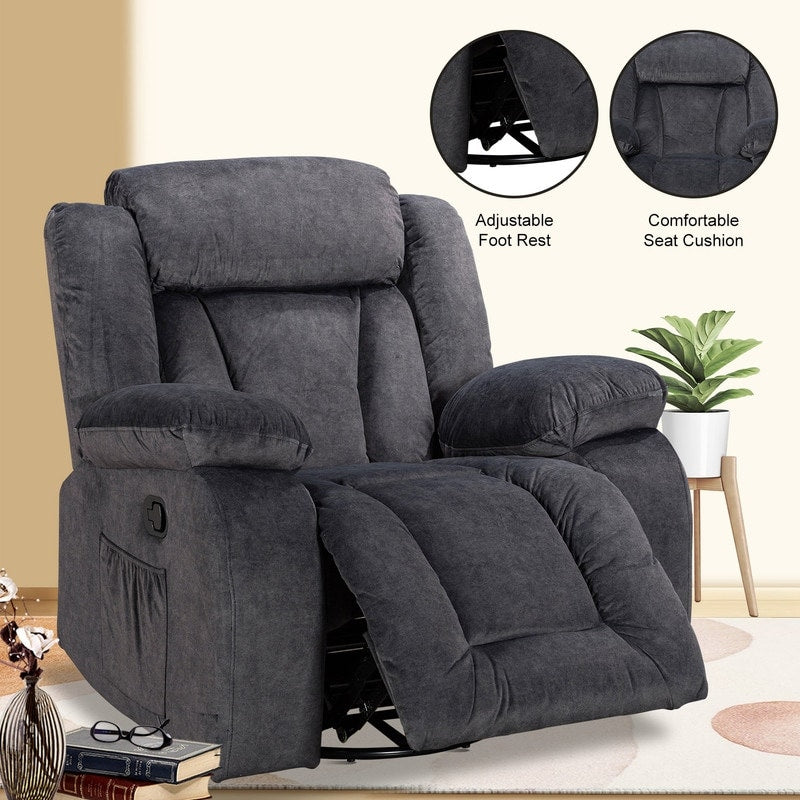 Fauteuil inclinable pivotant et rembourré