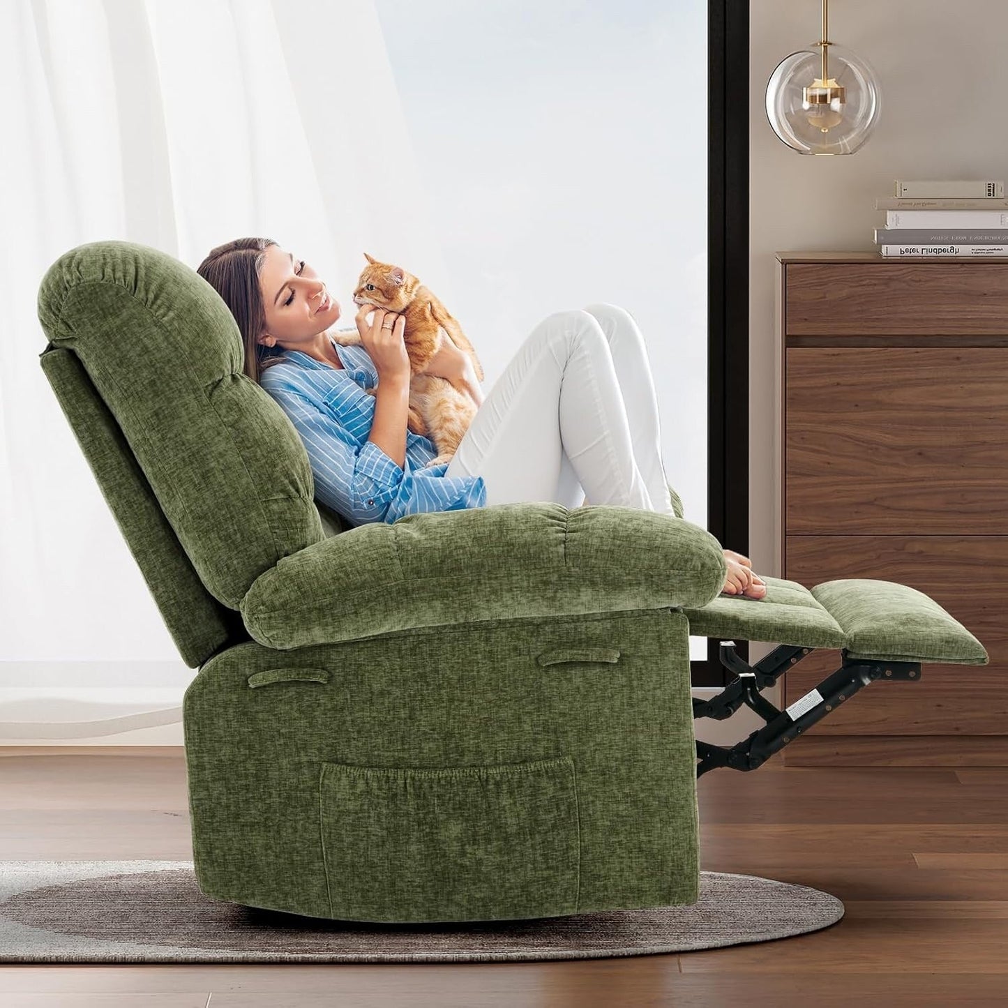 Fauteuil à bascule pivotant à 360°
