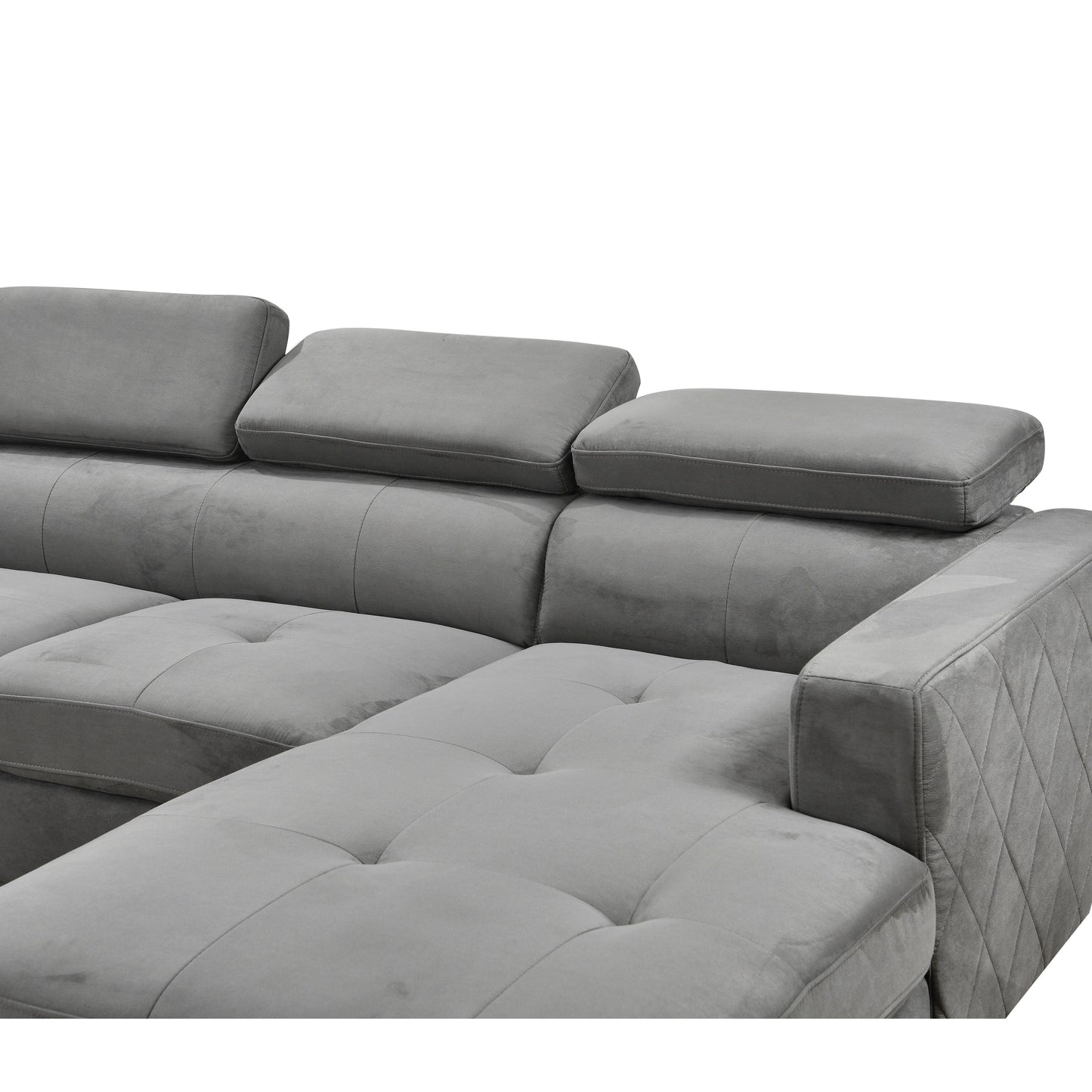 Canapé sectionnel surdimensionné Roomfitters 122 avec rangement pour méridienne, canapé contemporain en U 7 places