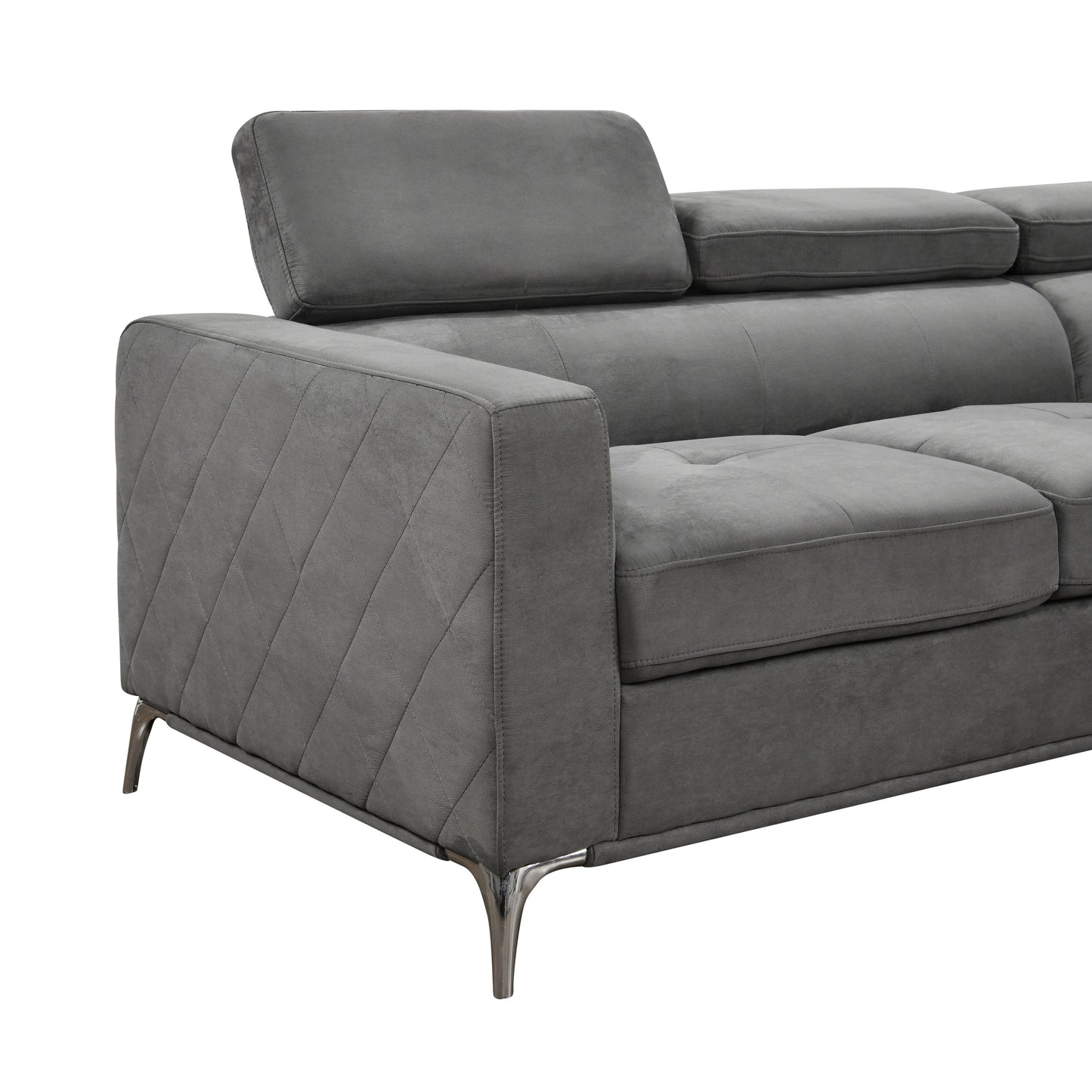 Canapé sectionnel surdimensionné Roomfitters 122 avec rangement pour méridienne, canapé contemporain en U 7 places