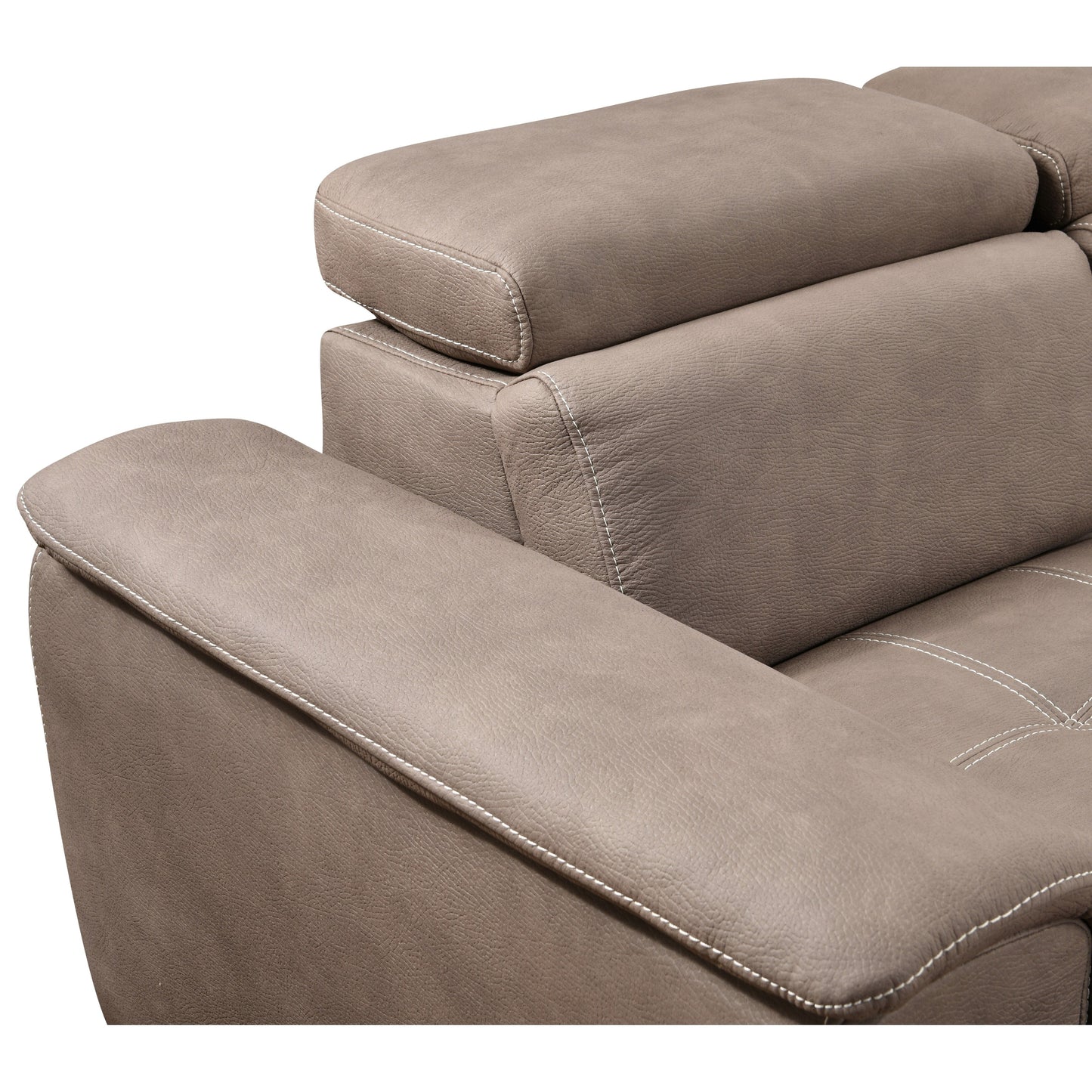 Canapé sectionnel en U Roomfitters 128 avec poufs, ensemble de canapés modulaires réversibles avec rangement